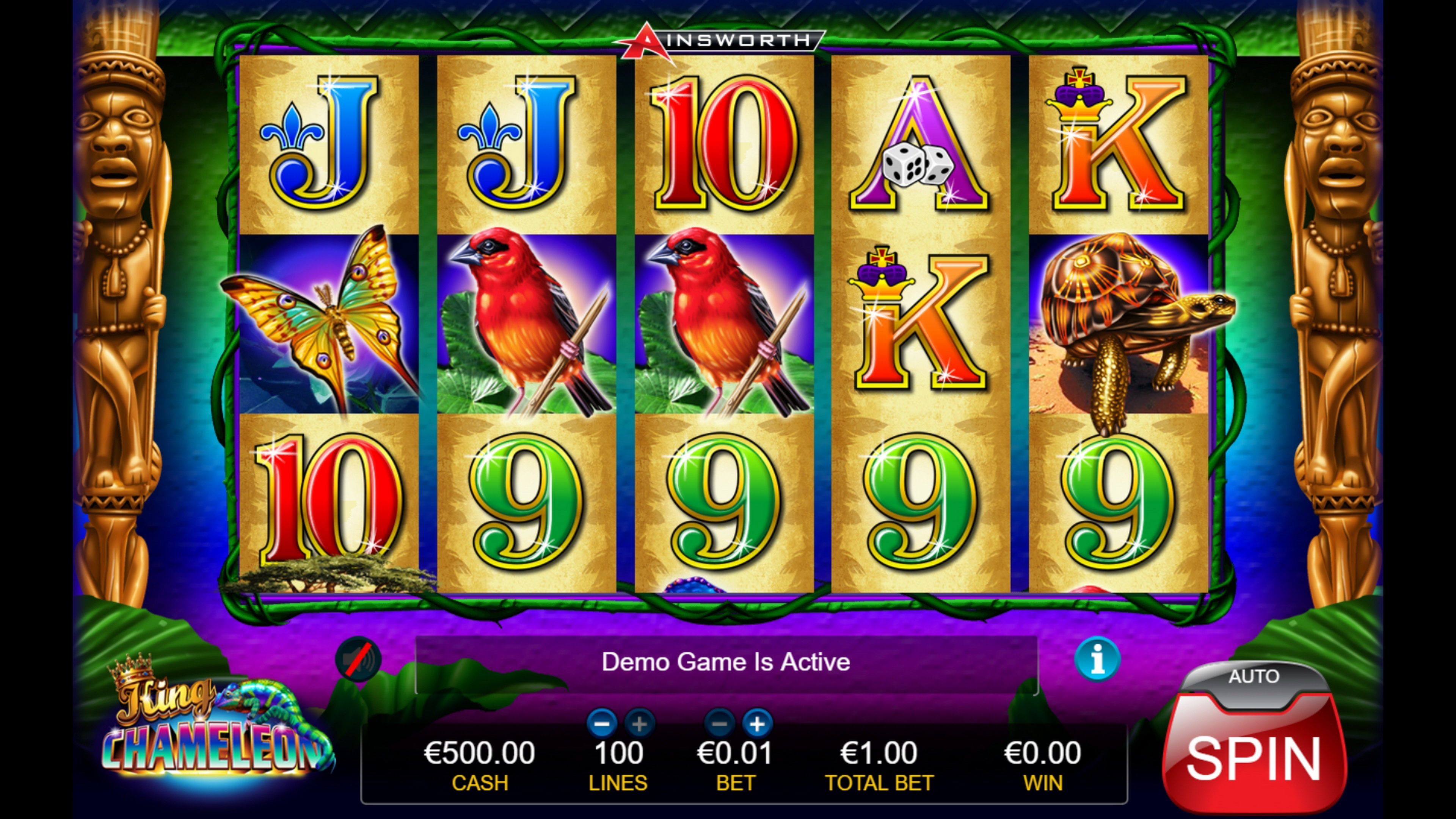 Reels in King Chameleon Slot Game by Ainsworth Gaming Technology