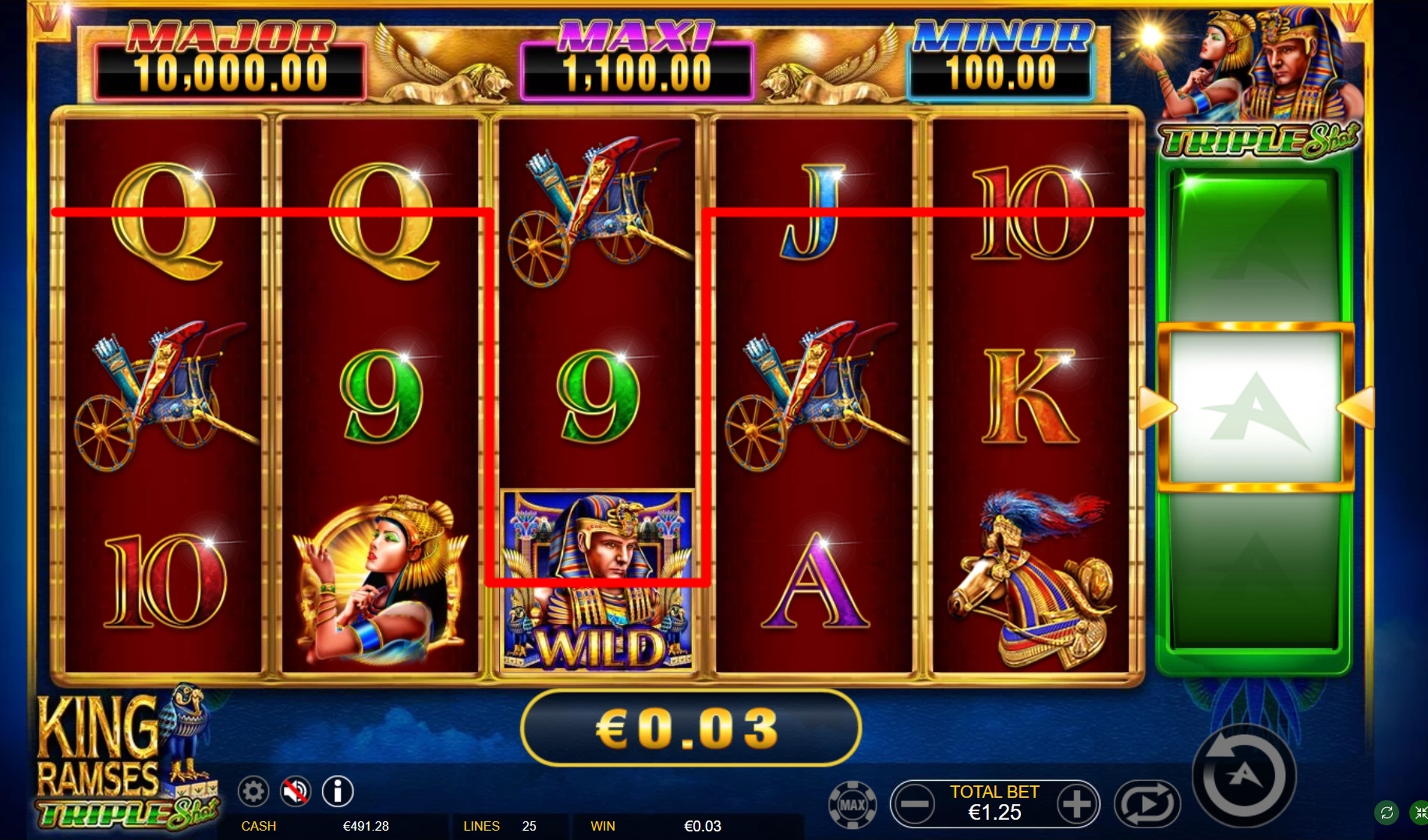 Win Money in King Ramses Free Slot Game by Ainsworth Gaming Technology