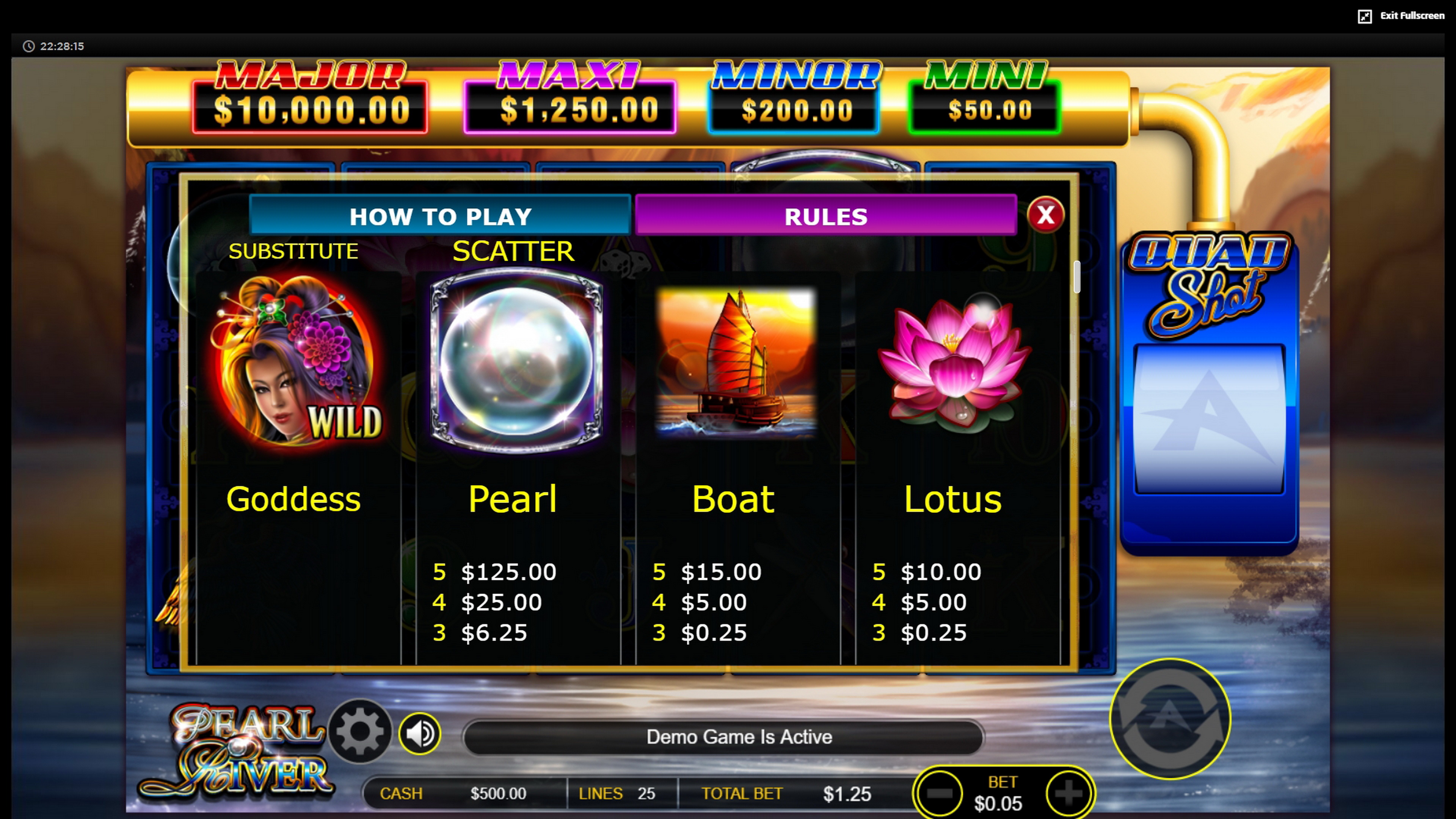 Info of Pearl River Slot Game by Ainsworth Gaming Technology