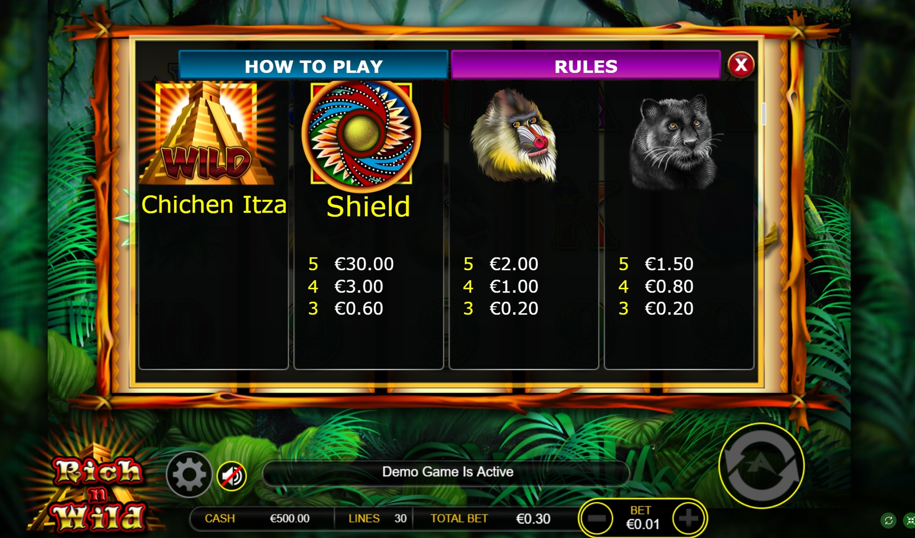 Info of Rich n Wild Slot Game by Ainsworth Gaming Technology