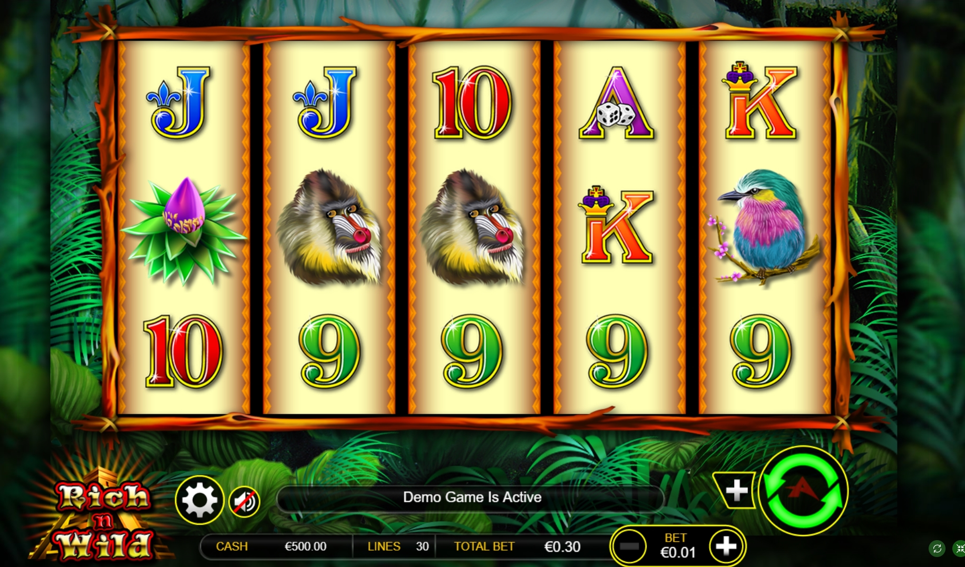 Reels in Rich n Wild Slot Game by Ainsworth Gaming Technology