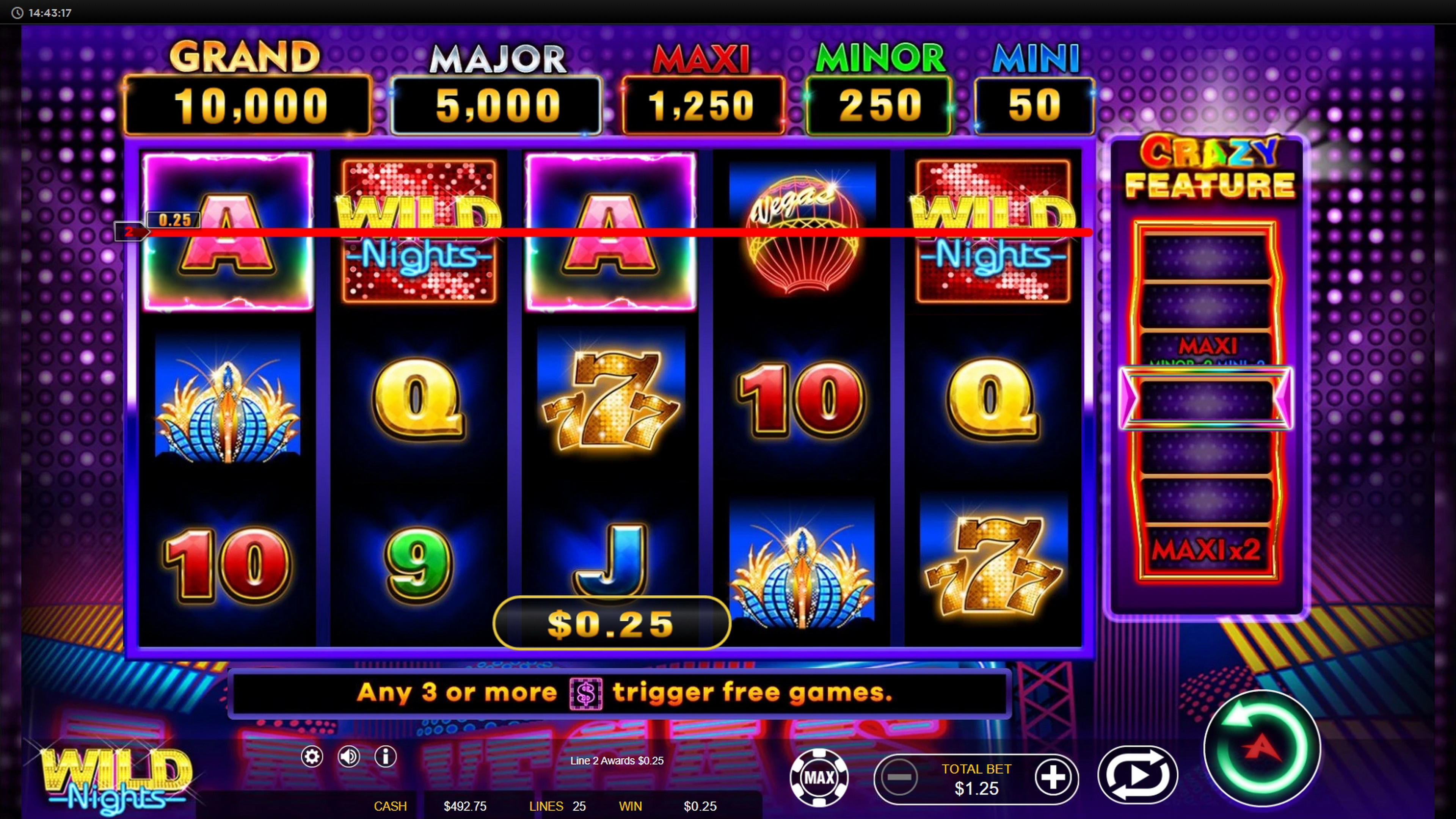 Win Money in Wild Nights Free Slot Game by Ainsworth Gaming Technology