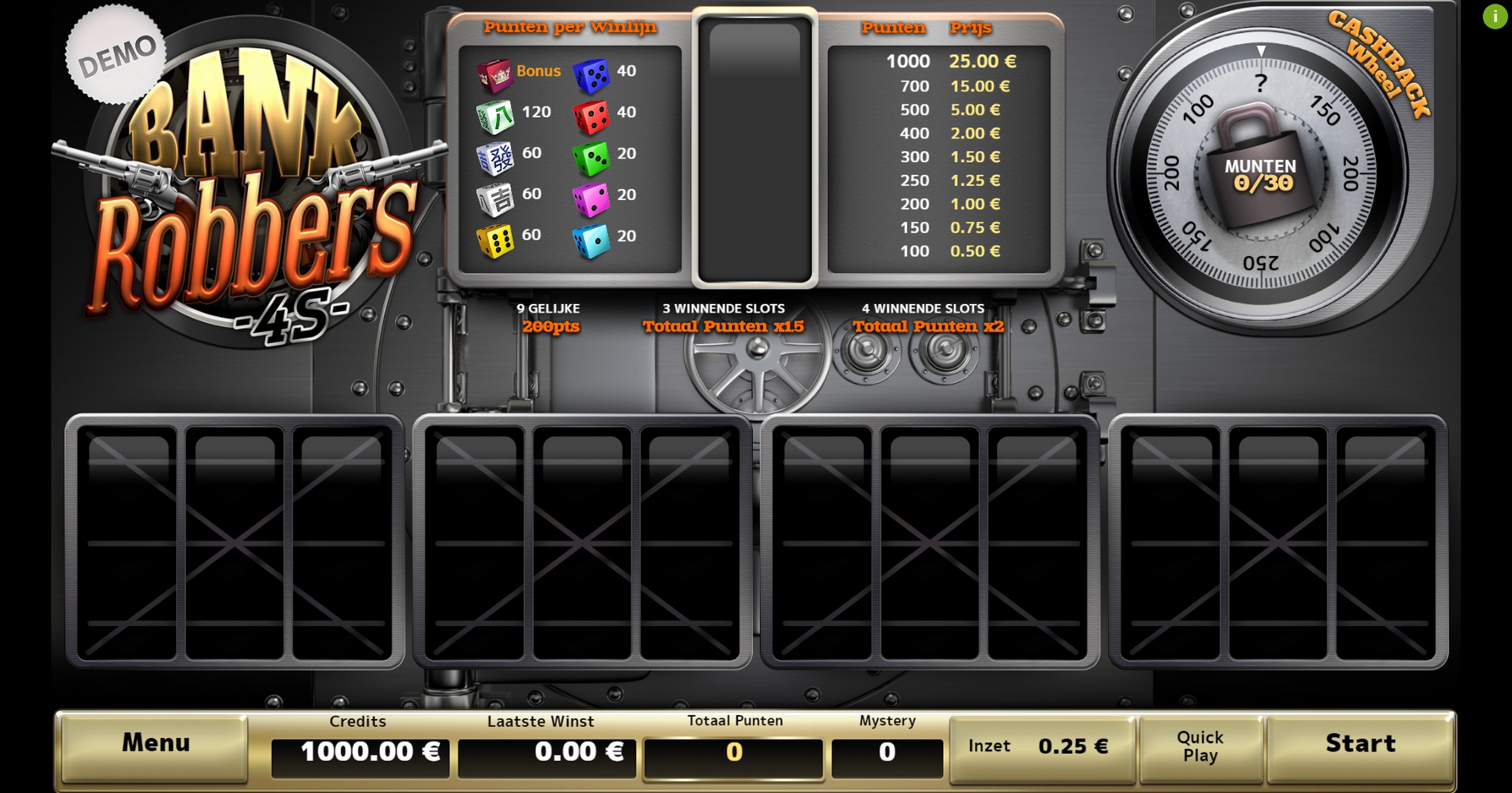 Reels in Bank Robbers 3S Slot Game by Air Dice