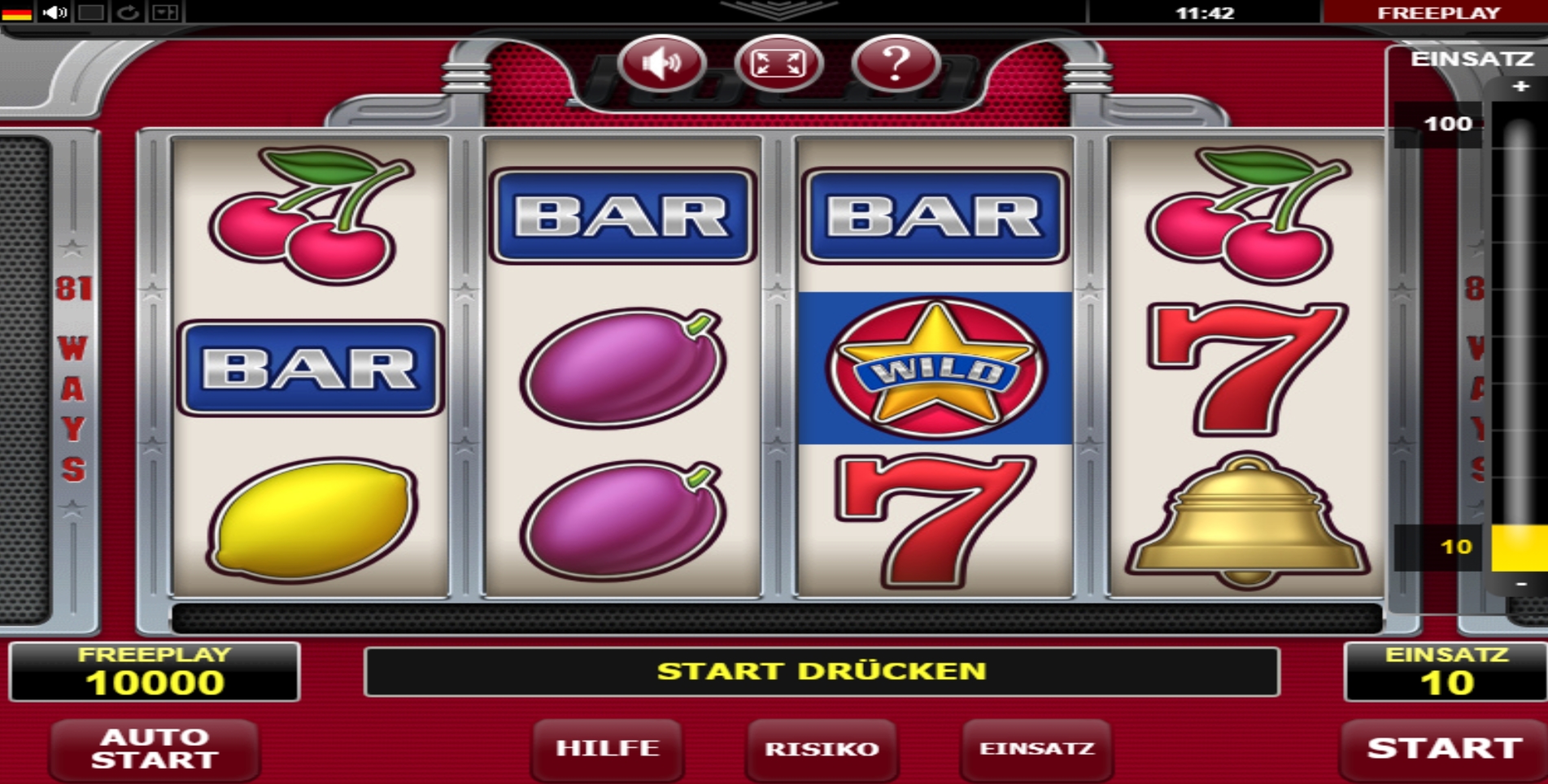 Reels in Hot 81 Slot Game by Amatic Industries