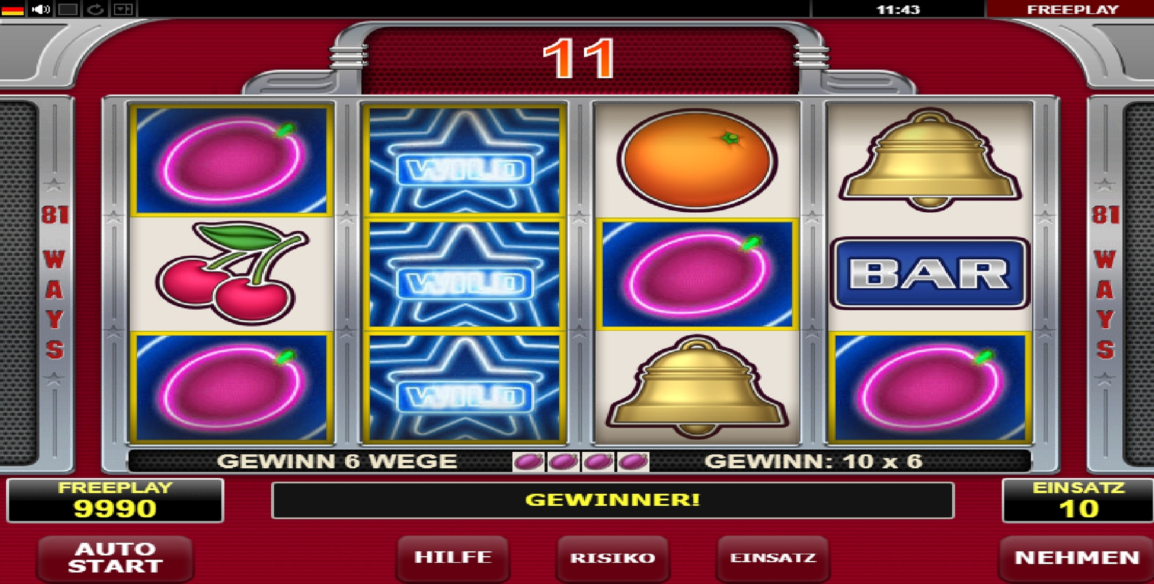 Win Money in Hot 81 Free Slot Game by Amatic Industries