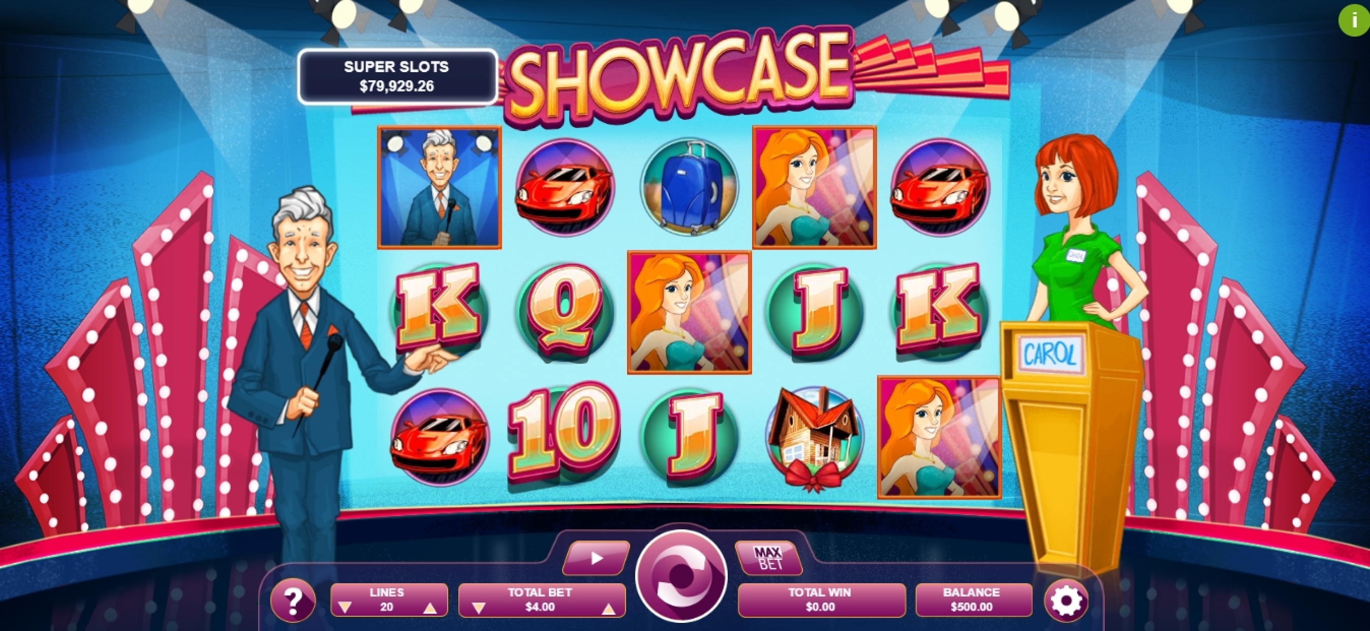 Reels in Showcase Slot Game by Arrows Edge
