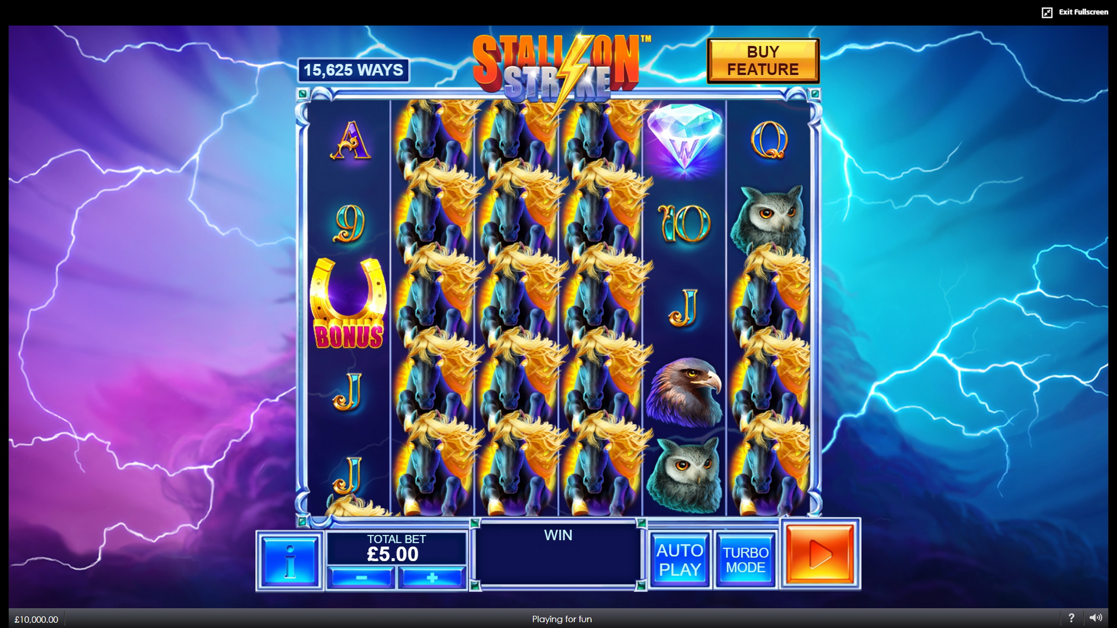 Reels in Stallion Strike Slot Game by Ash Gaming