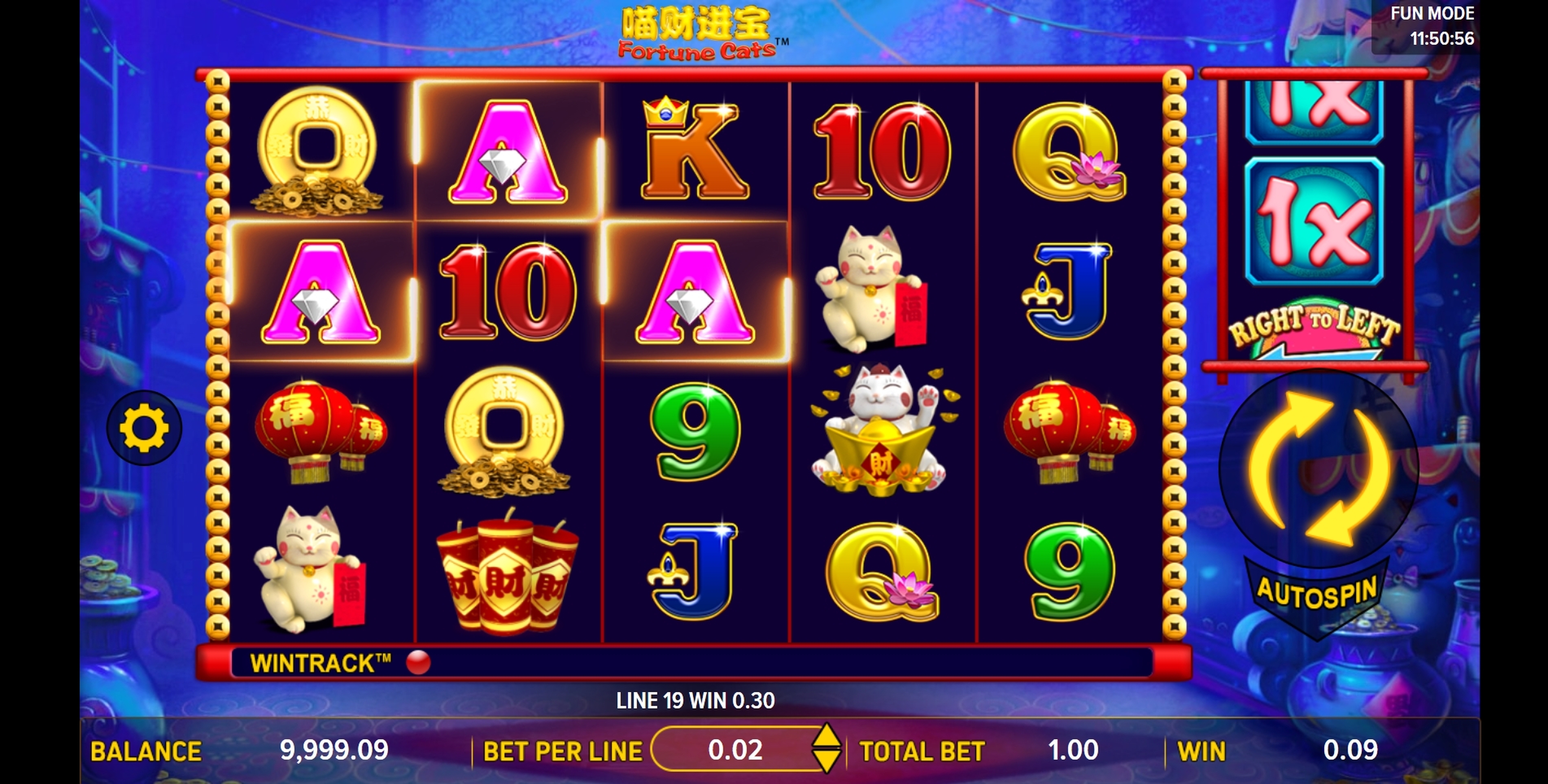 Win Money in Fortune Cats Free Slot Game by Aspect Gaming