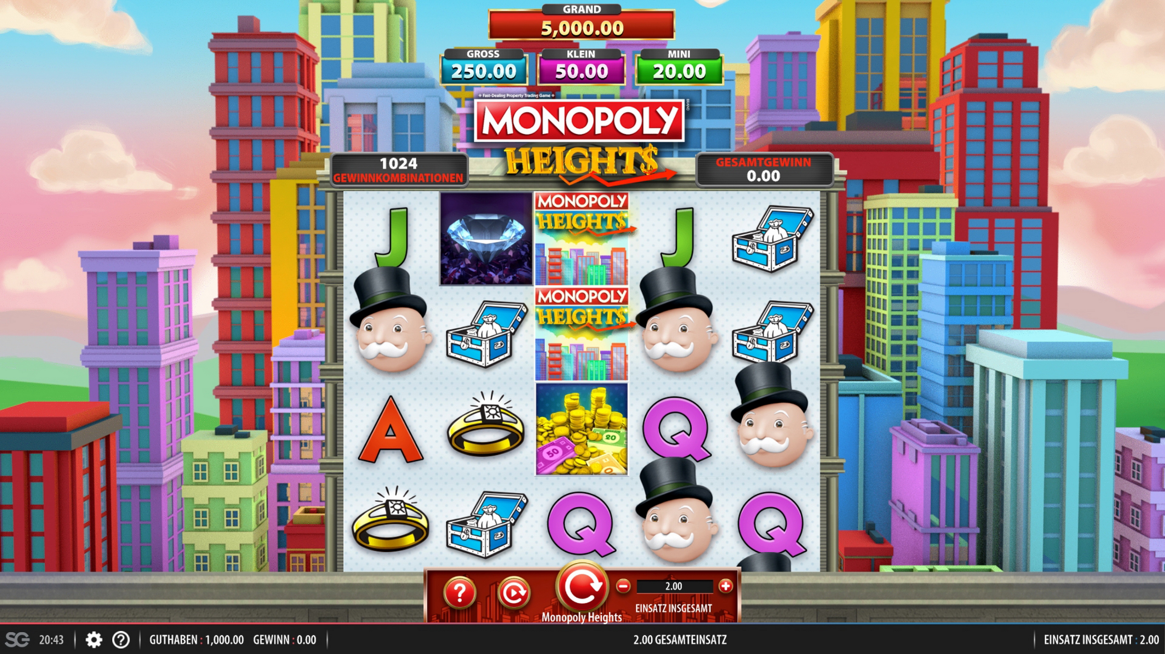 Reels in Monopoly Heights Slot Game by Bally Technologies