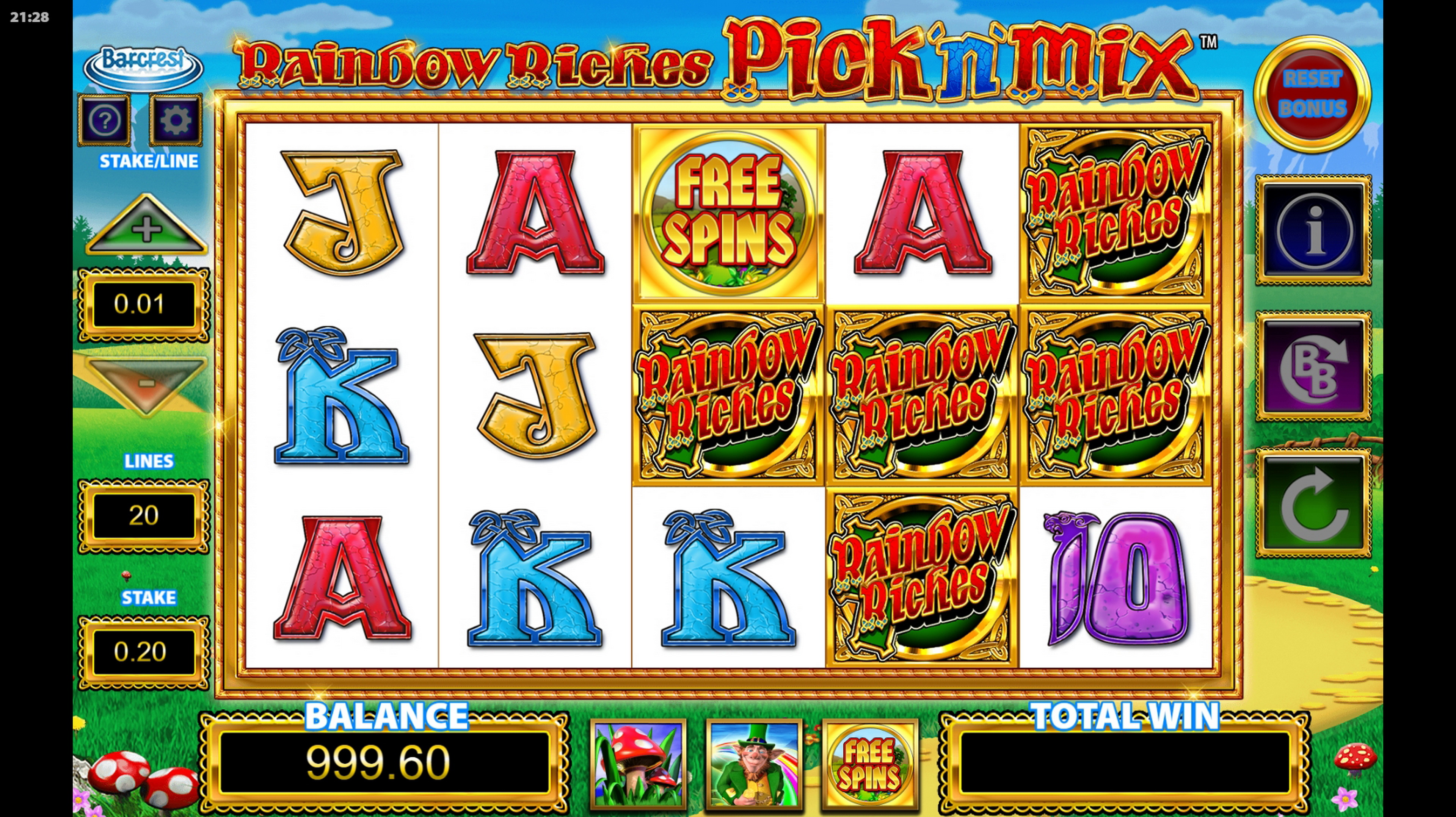 Win Money in Rainbow Riches Pick'n'Mix Free Slot Game by Barcrest Games