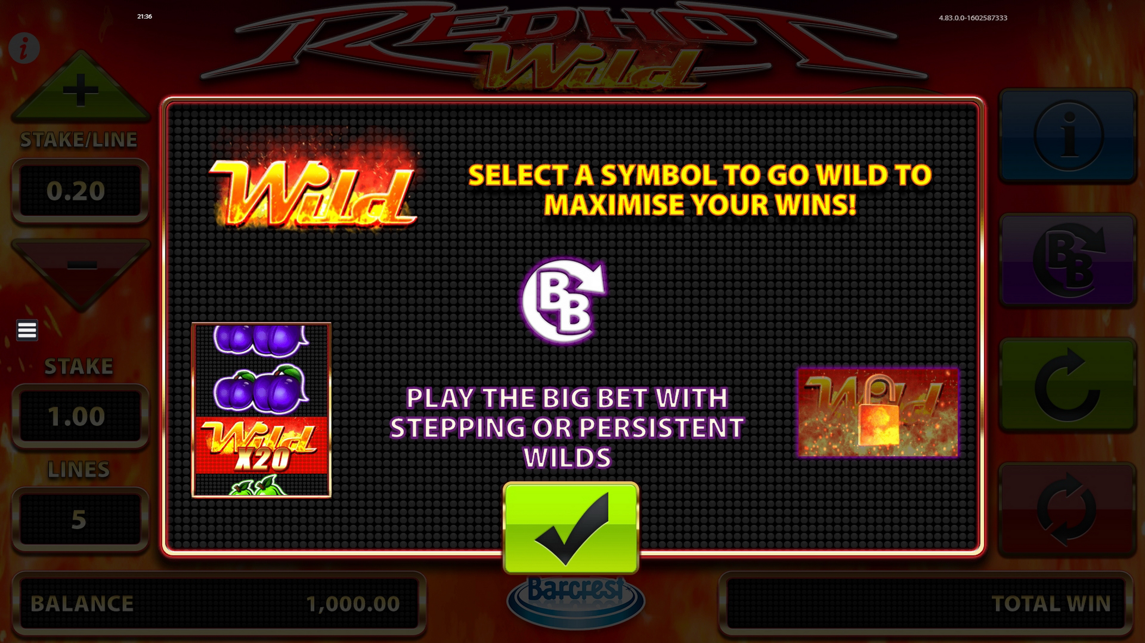 Play Red Hot Wild Free Casino Slot Game by Barcrest Games