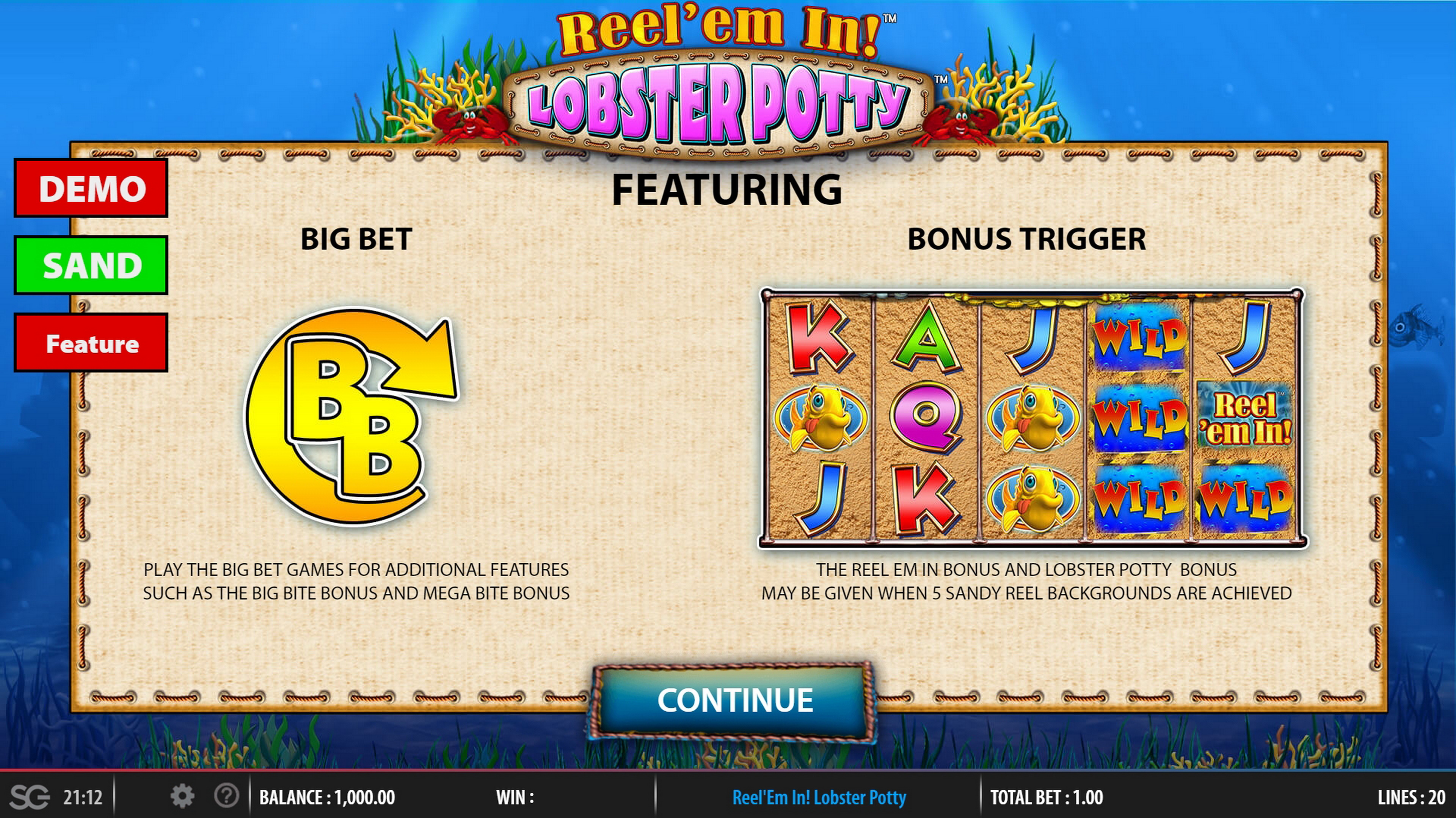 Play Reel 'em In Lobster Potty Free Casino Slot Game by Barcrest Games