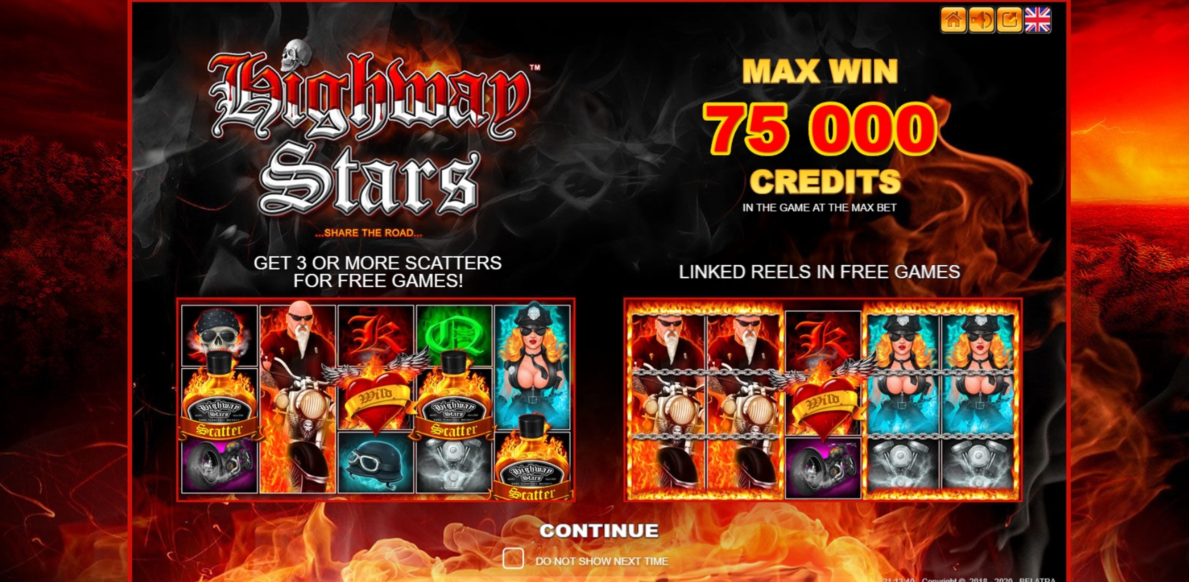 Play Highway Stars Free Casino Slot Game by Belatra Games