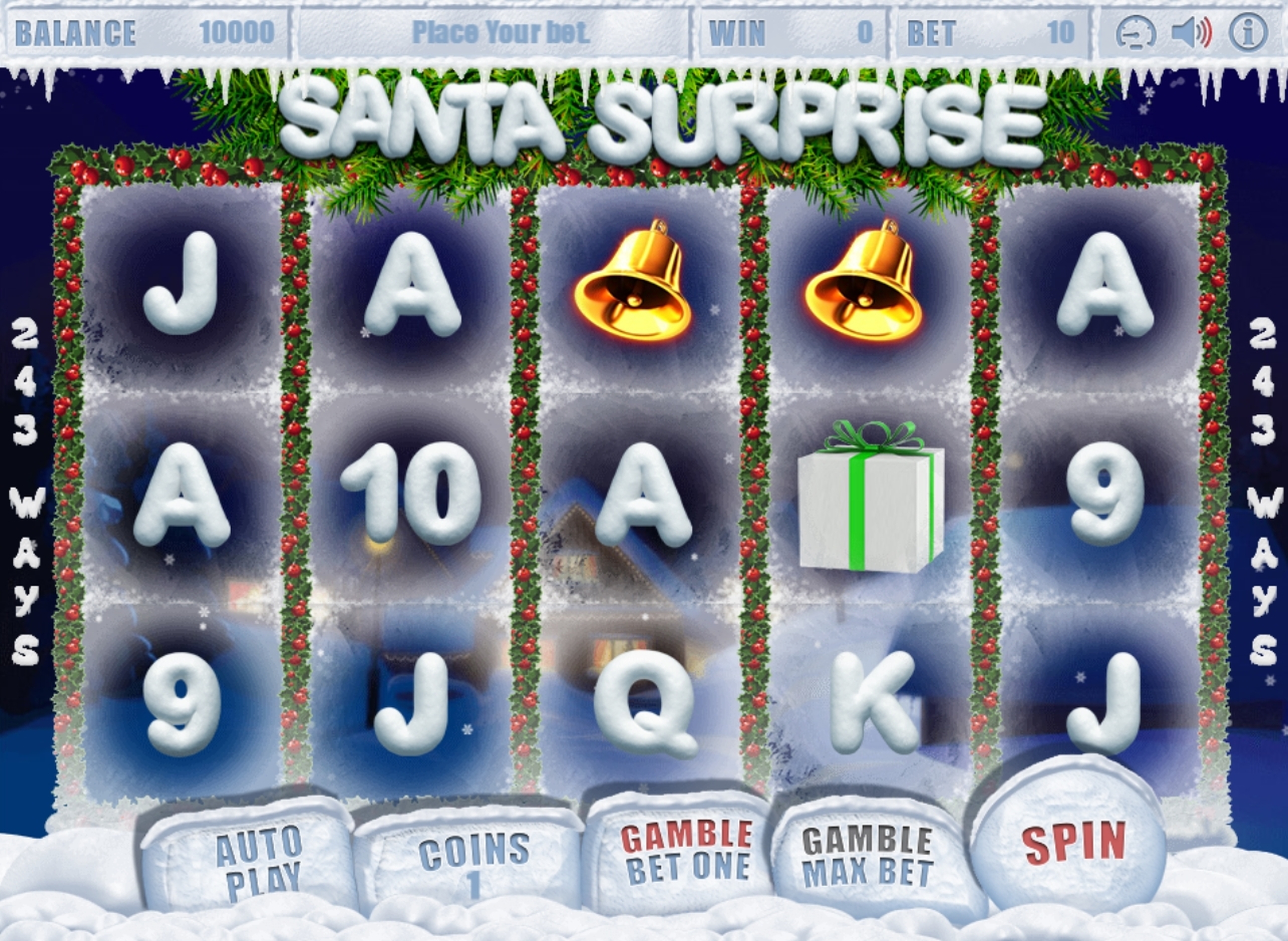 Reels in Santa Surprise Slot Game by Betconstruct