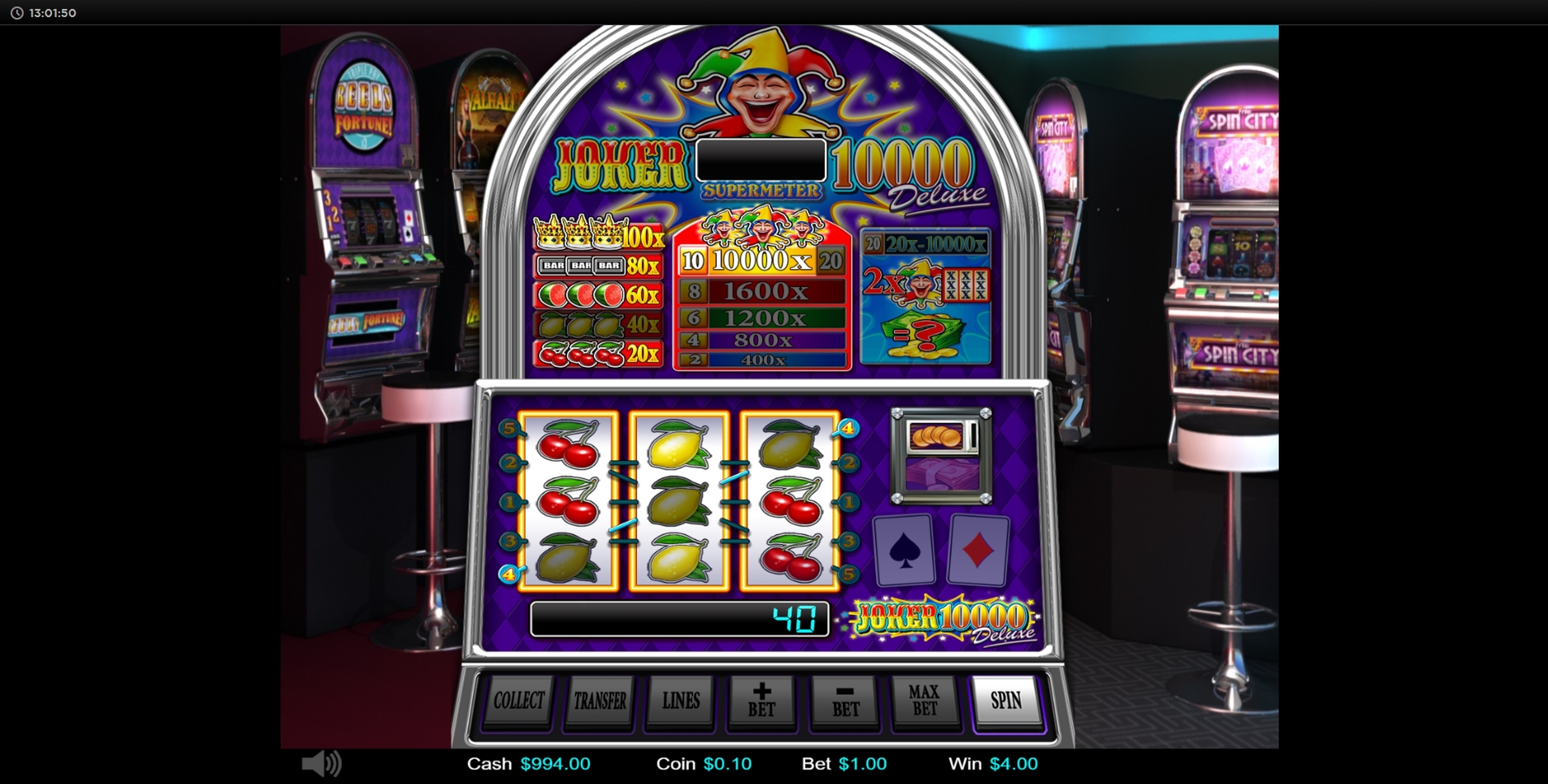 Win Money in JOKER 10000 DELUXE Free Slot Game by Betdigital