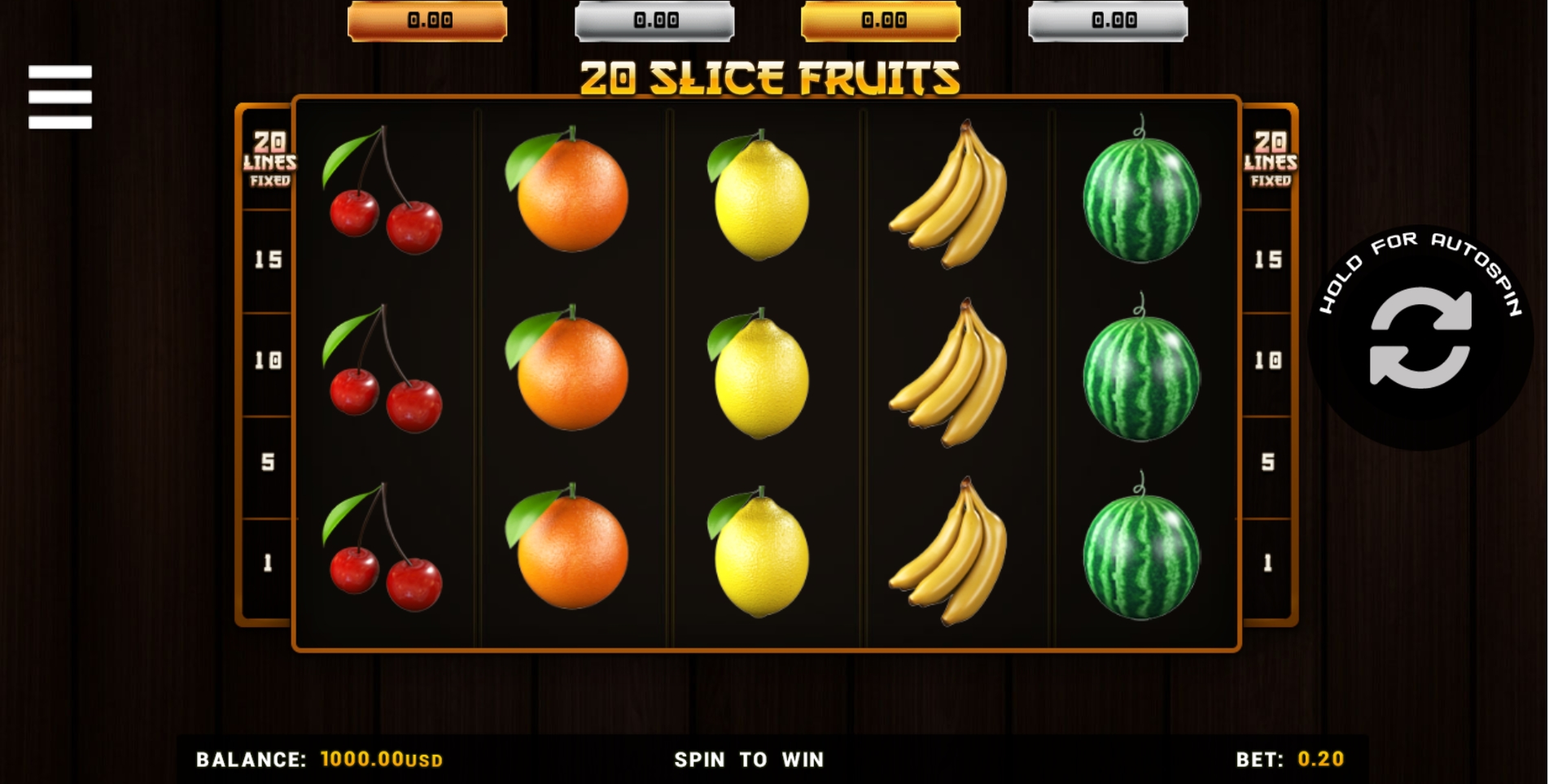 Reels in 20 Slice Fruits Slot Game by betiXon