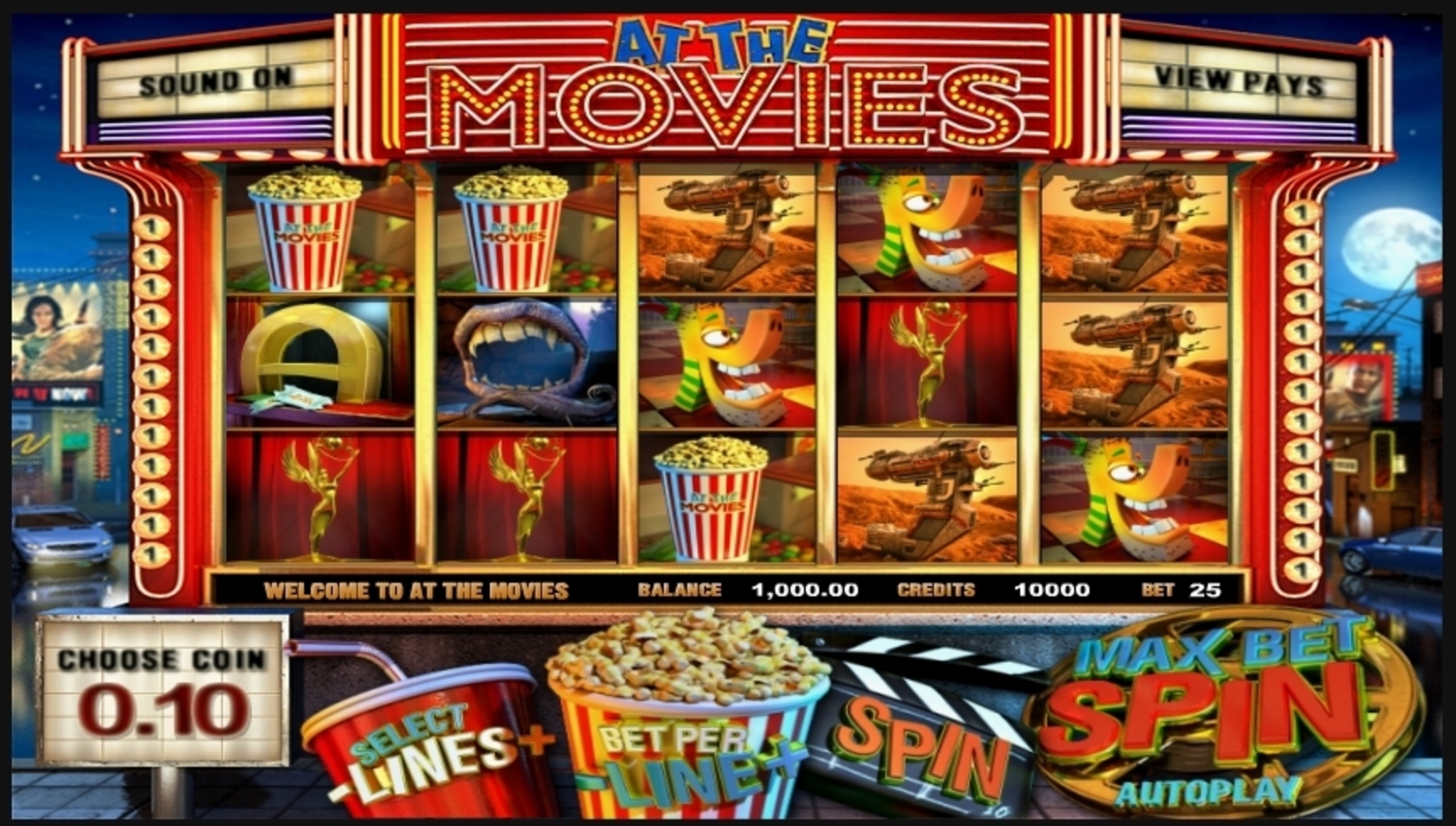 Reels in At the Movies Slot Game by Betsoft
