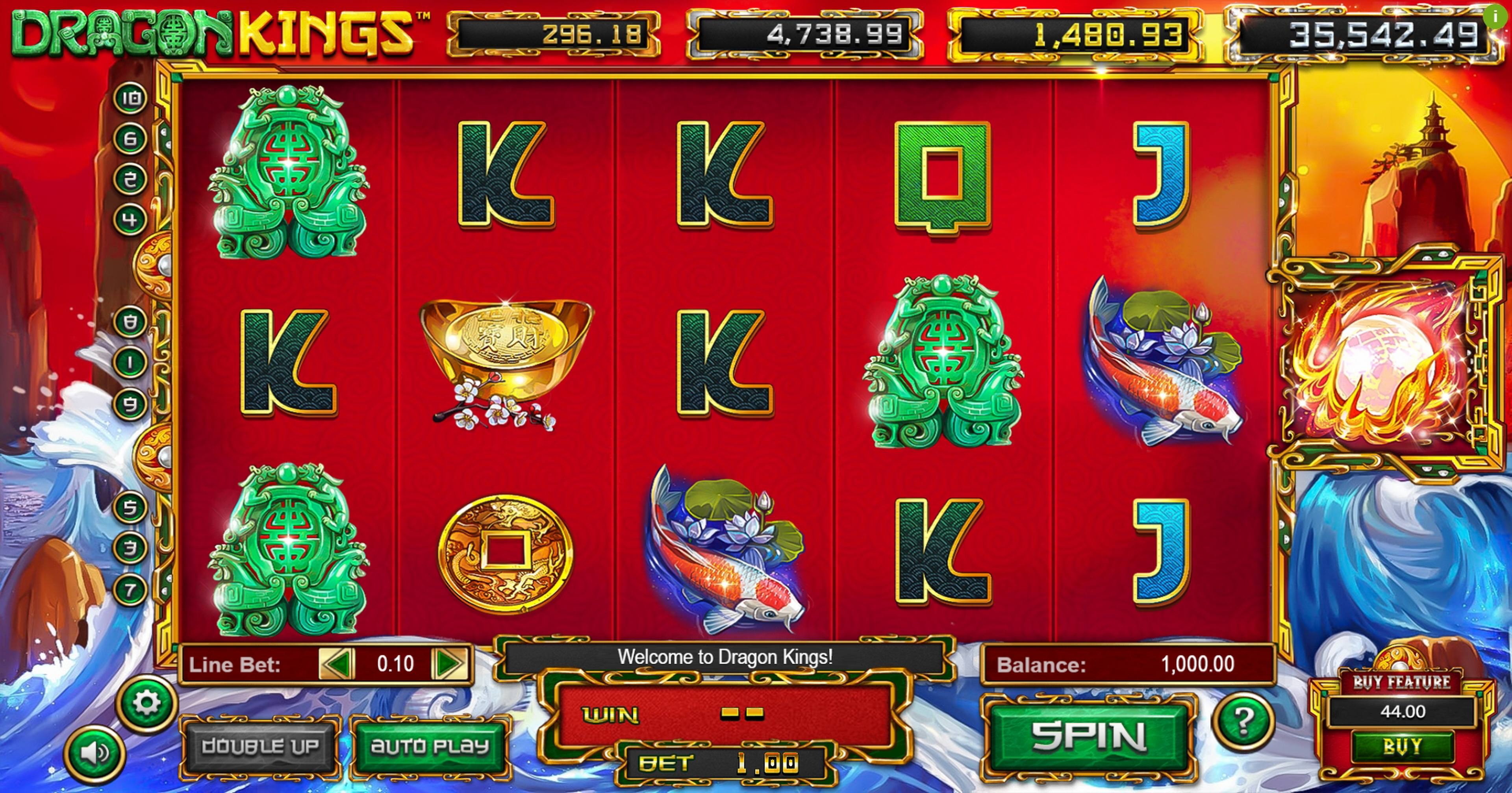 Reels in Dragon Kings Slot Game by Betsoft