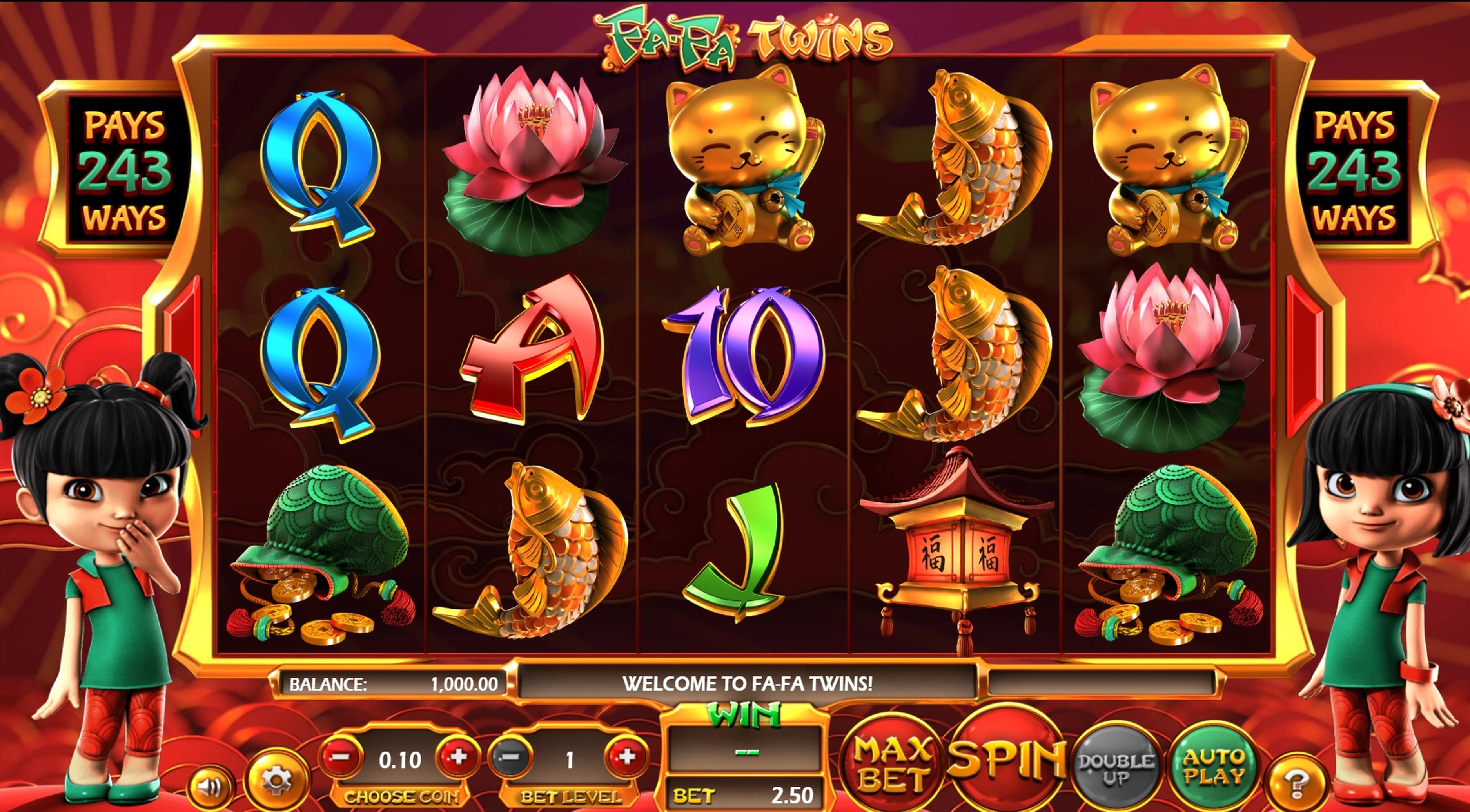 Reels in Fa Fa Twins Slot Game by Betsoft