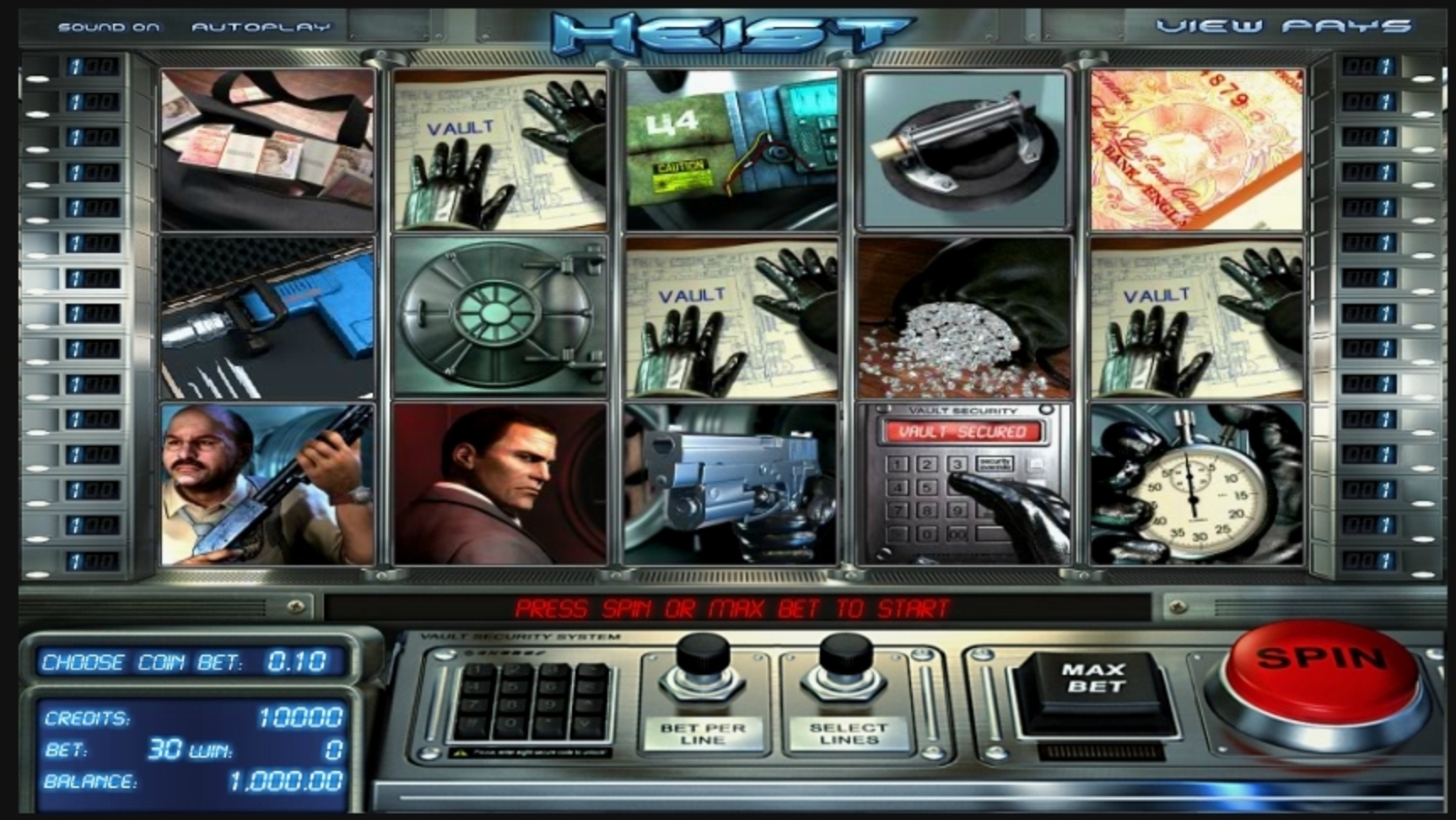 Reels in Heist Slot Game by Betsoft