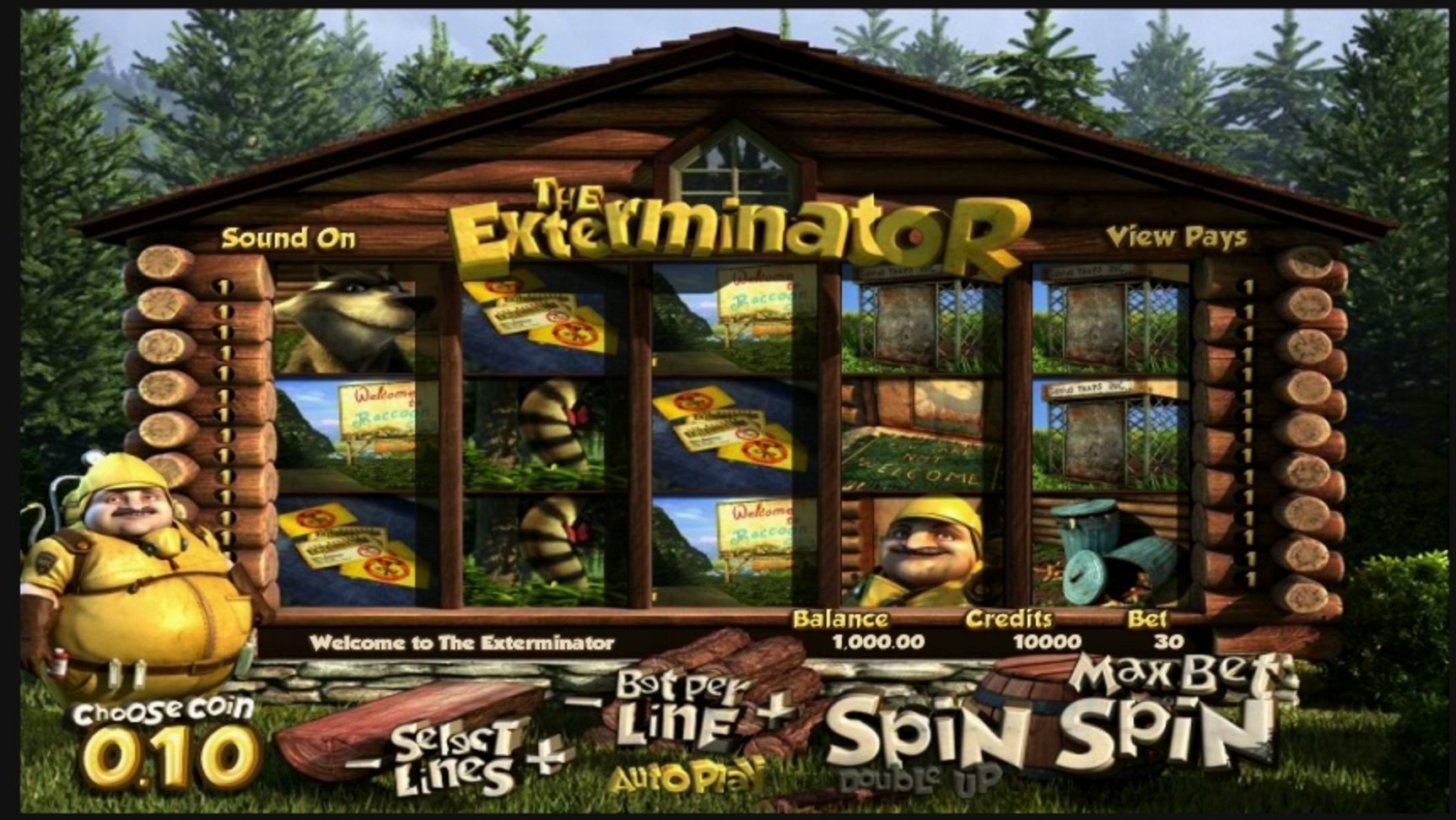 Reels in The Exterminator Slot Game by Betsoft