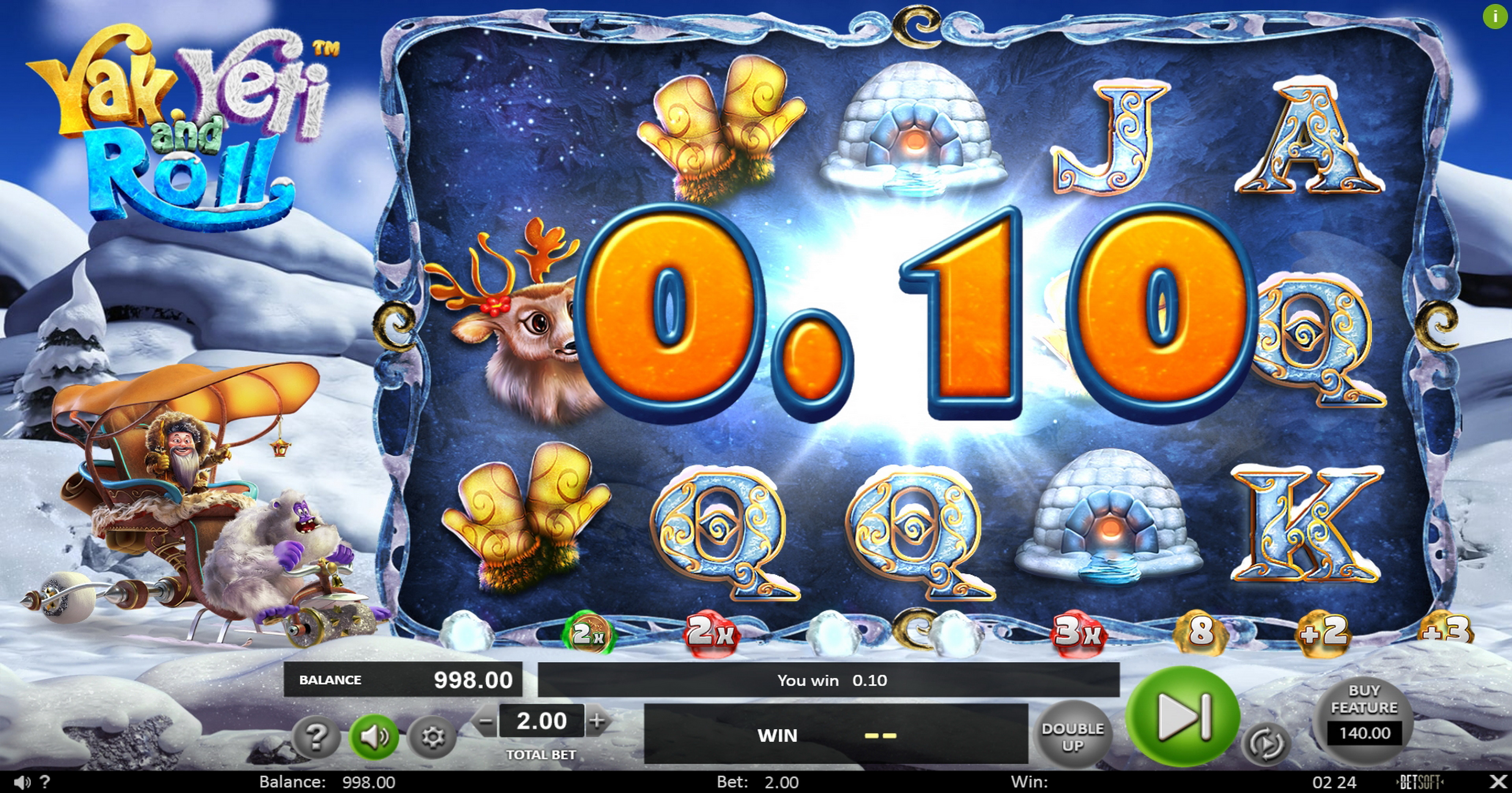 Win Money in Yak Yeti and Roll Free Slot Game by Betsoft
