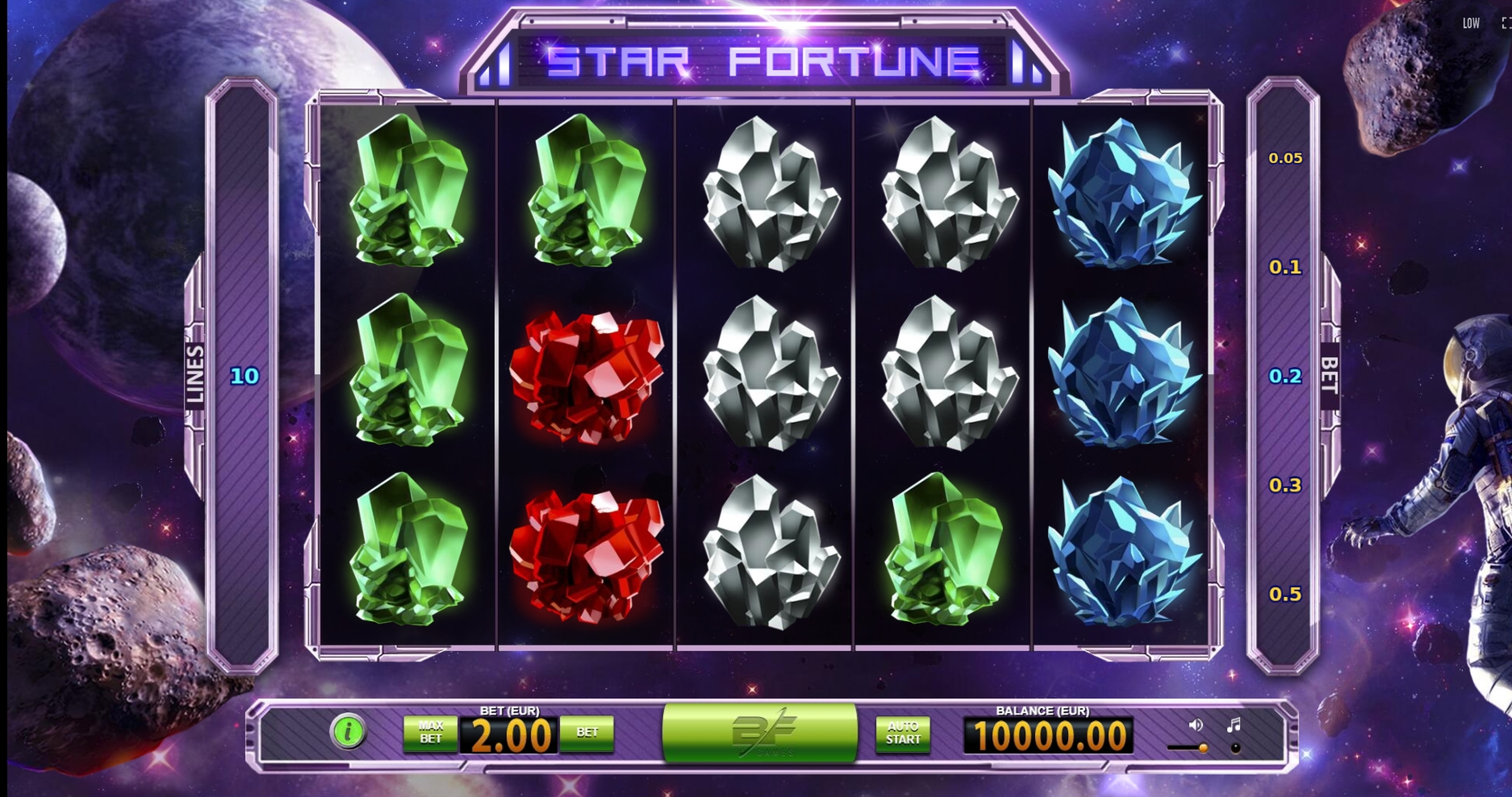Reels in Star Fortune Slot Game by BF Games