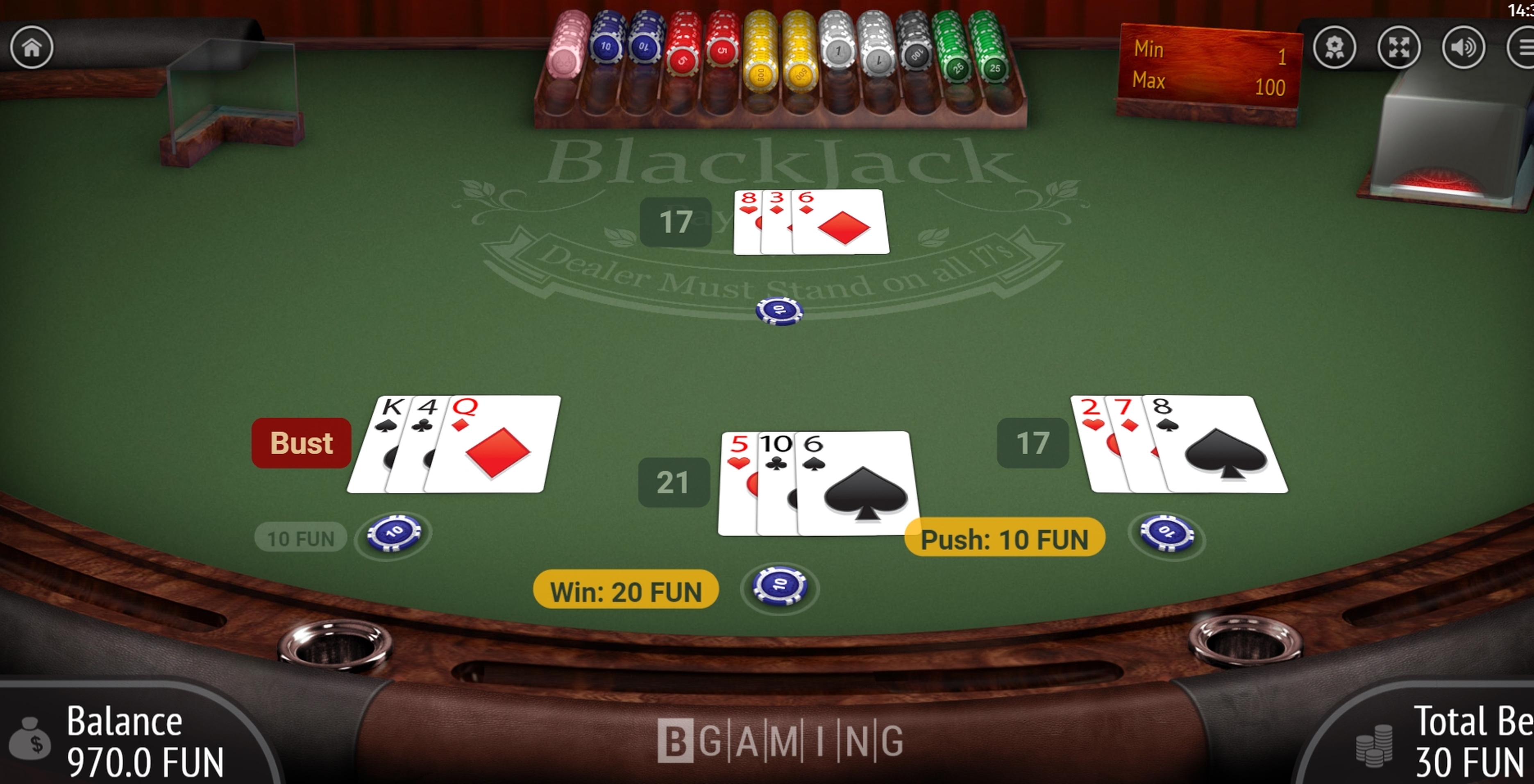 Win Money in Blackjack Free Slot Game by BGAMING