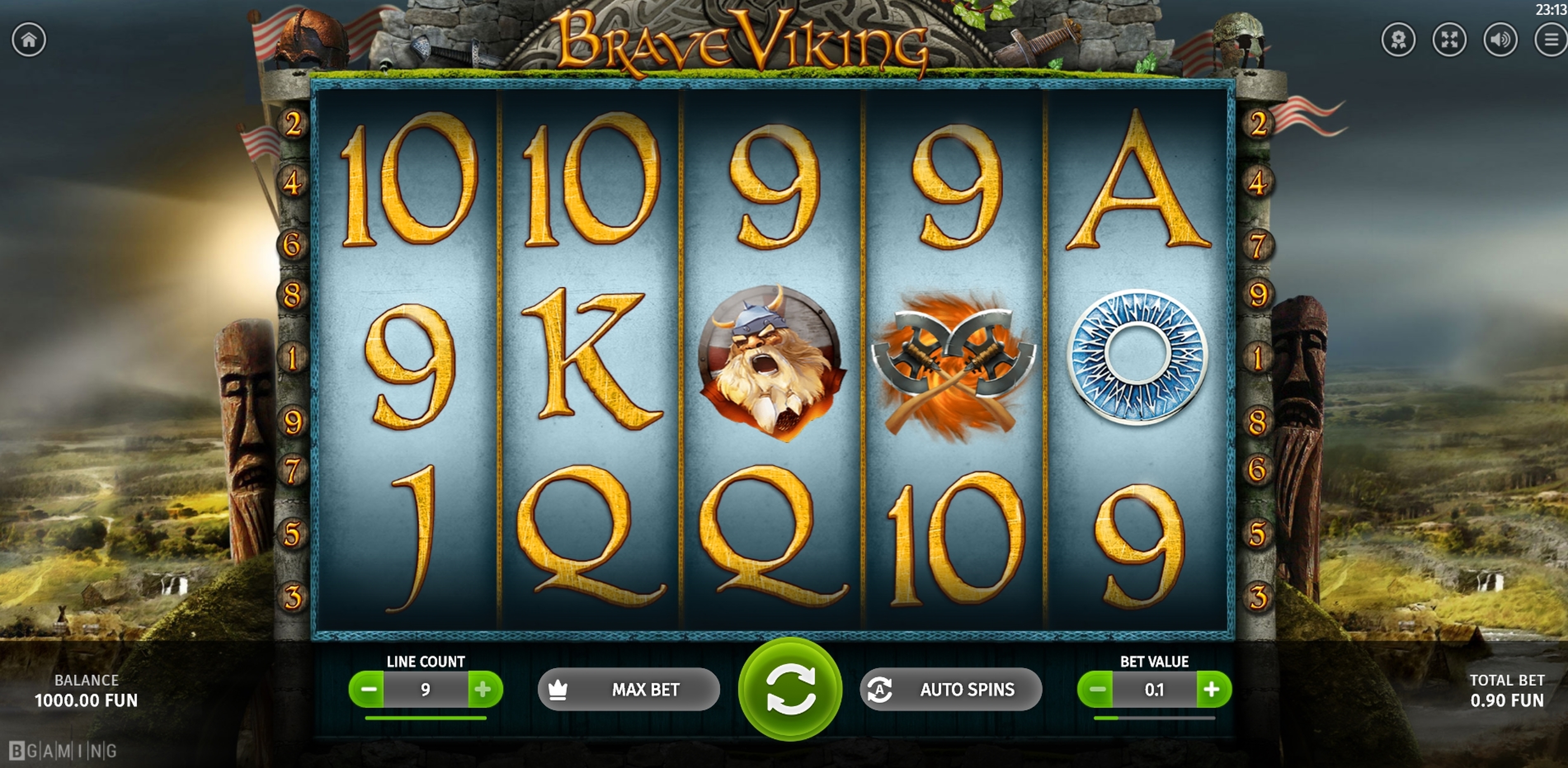 Reels in Brave Viking Slot Game by BGAMING