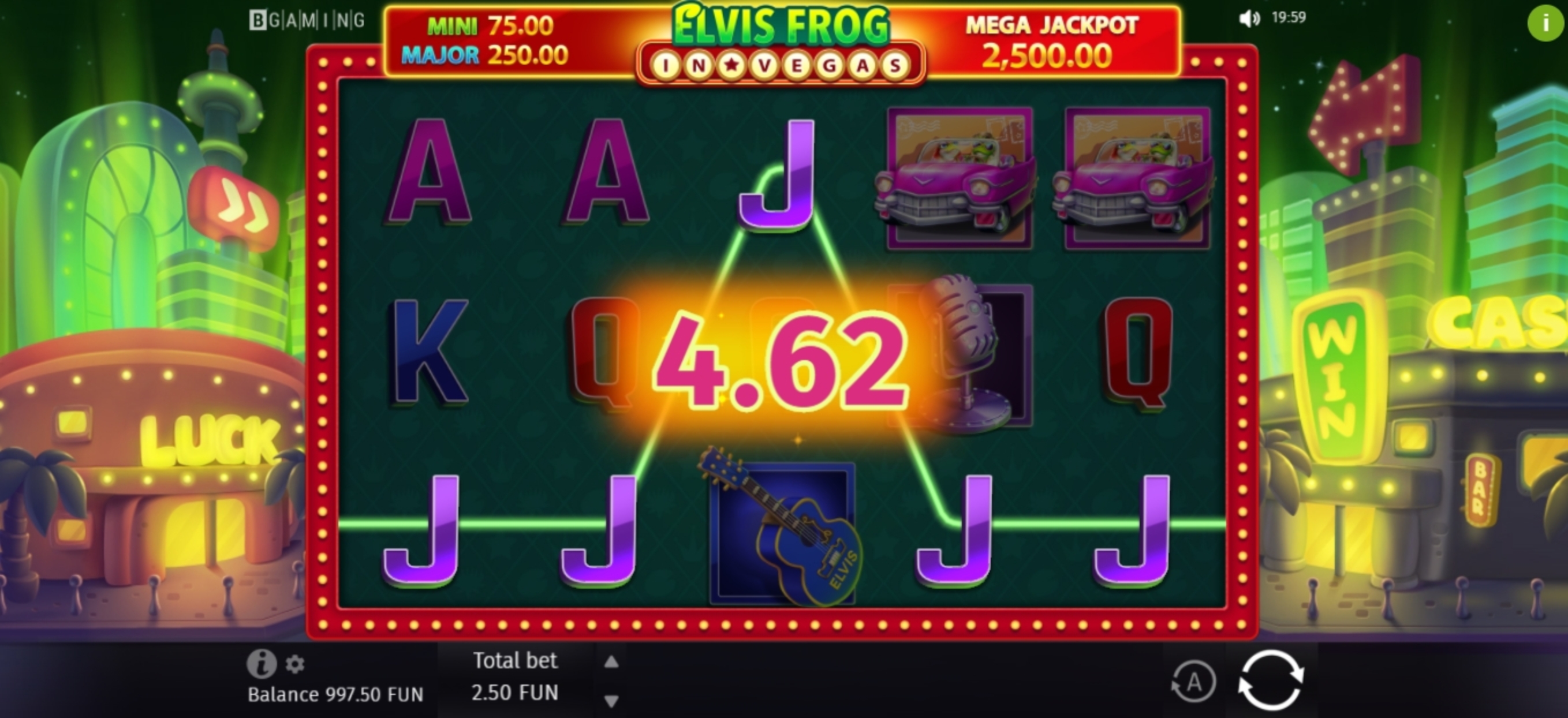 Win Money in Elvis Frog in Vegas Free Slot Game by BGAMING