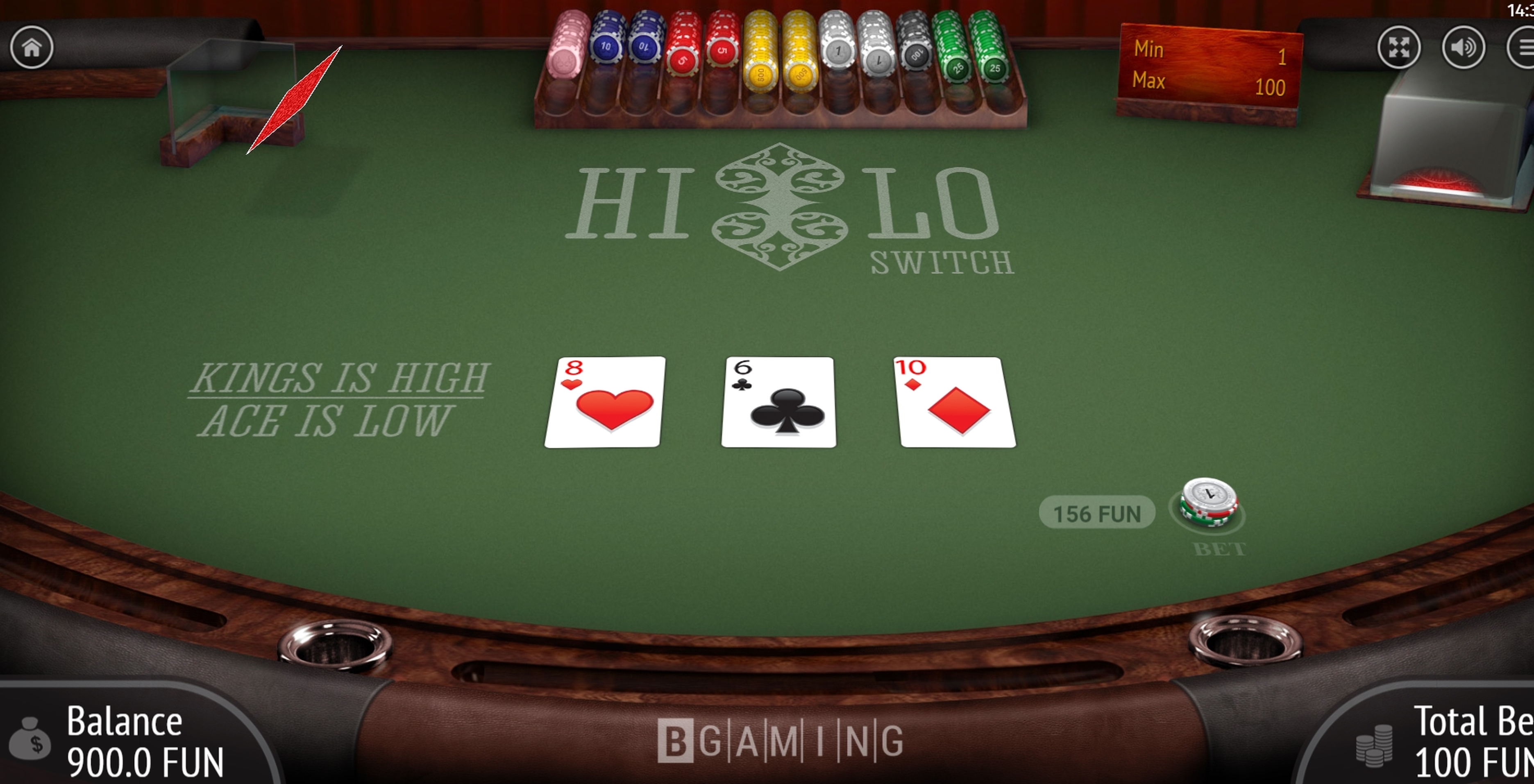 Win Money in Hi Lo Switch Free Slot Game by BGAMING