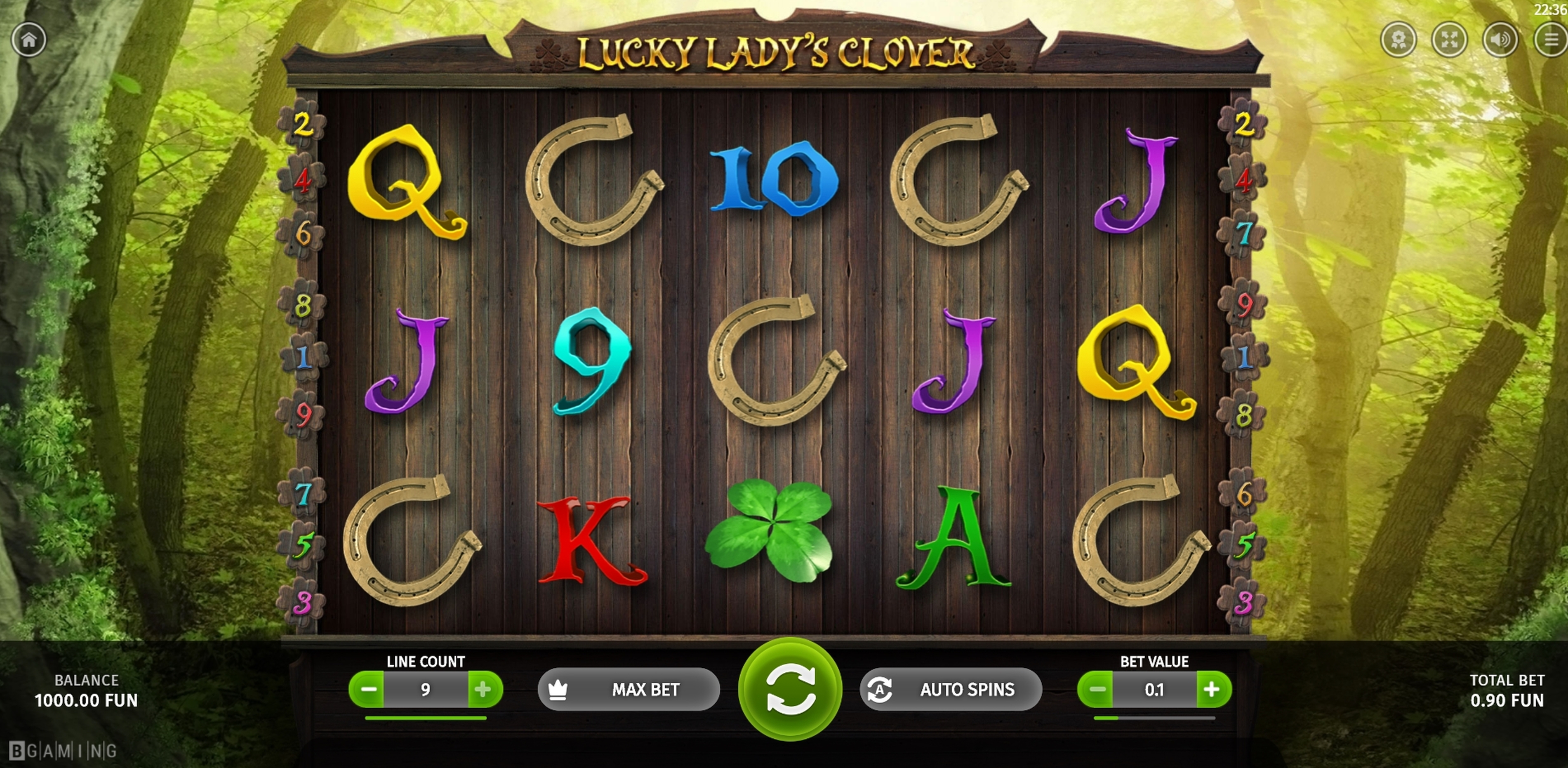 Reels in Lucky Lady's Clover Slot Game by BGAMING