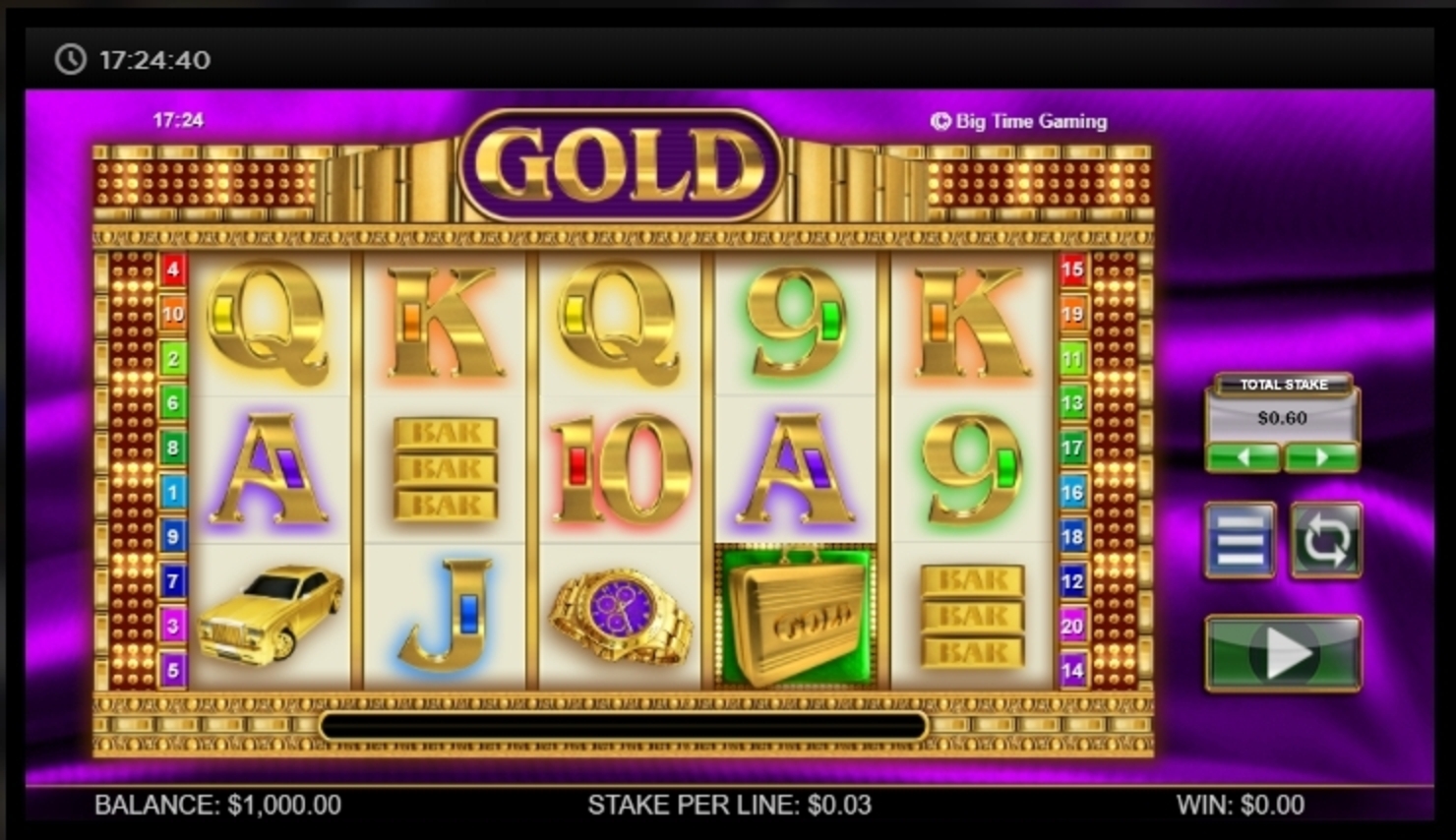 Reels in Gold Slot Game by Big Time Gaming