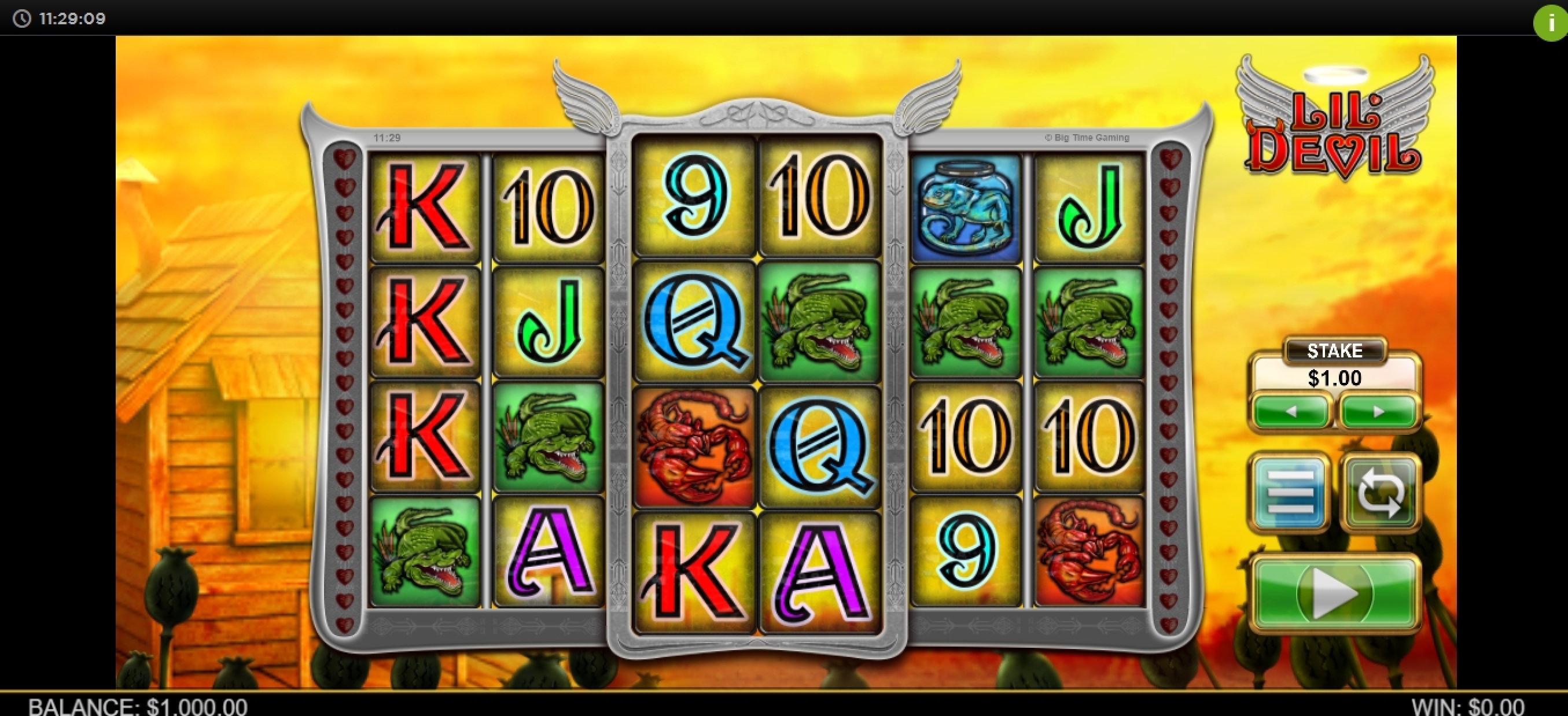 Reels in Lil Devil Slot Game by Big Time Gaming