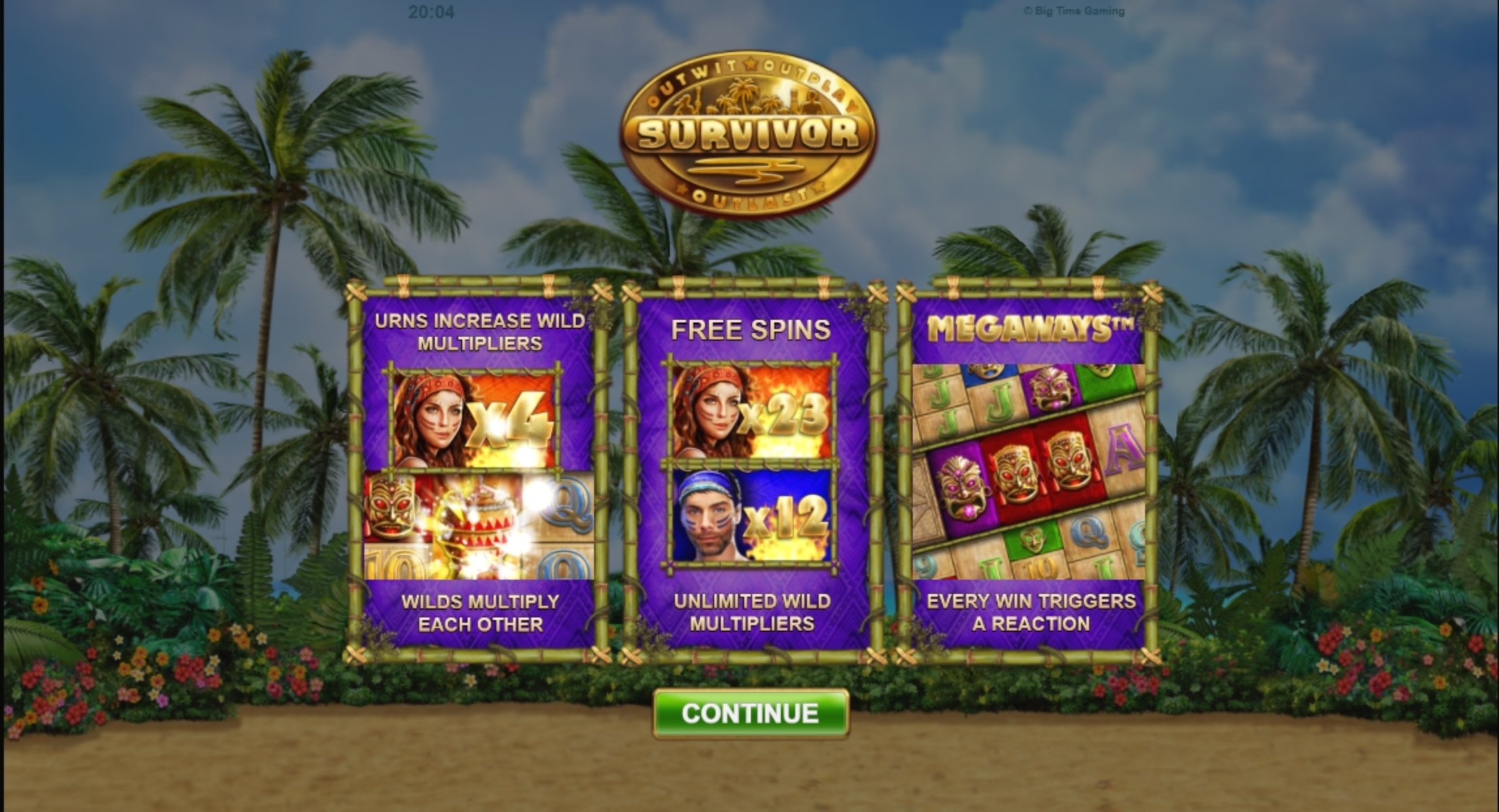 Play Survivor Megaways Free Casino Slot Game by Big Time Gaming