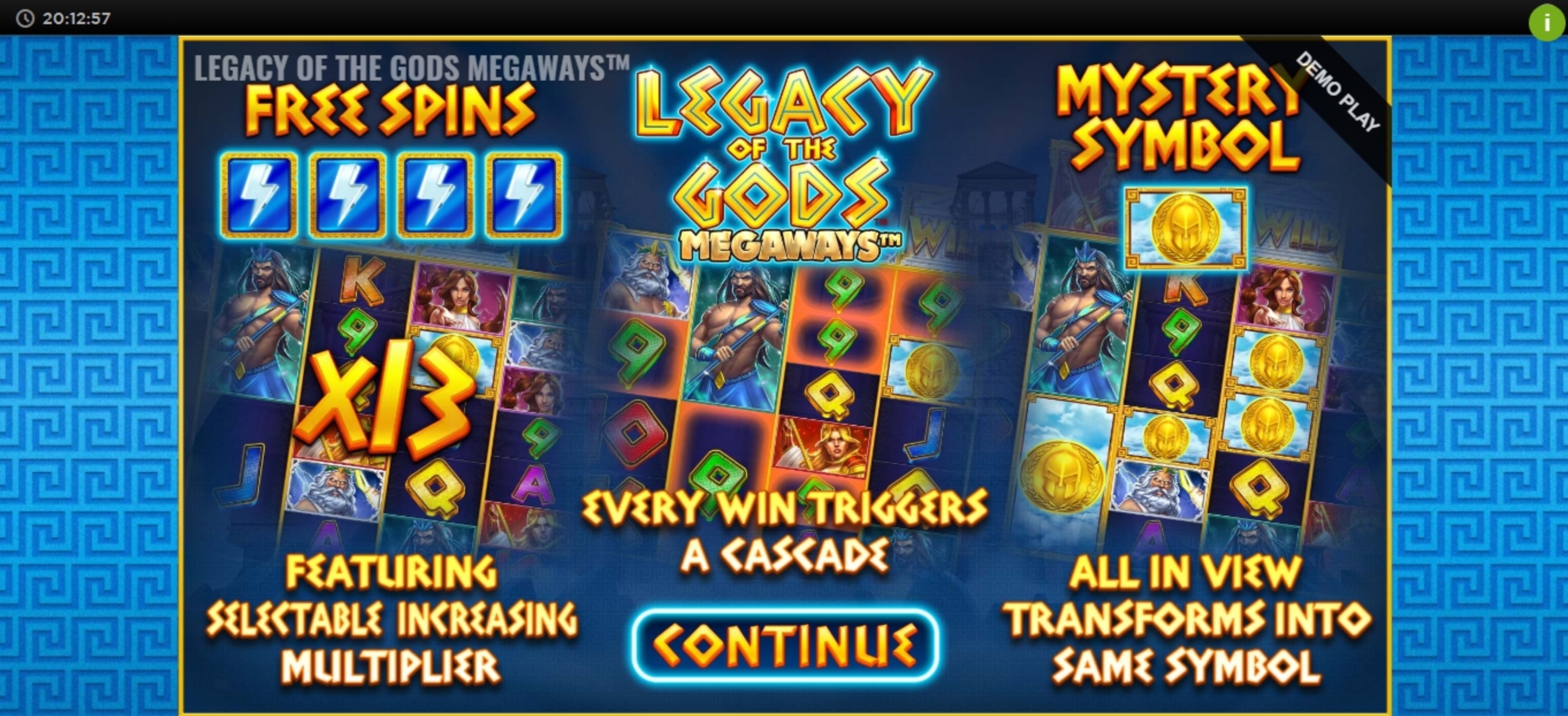 Play Legacy Of The Gods Megaways Free Casino Slot Game by Blueprint Gaming