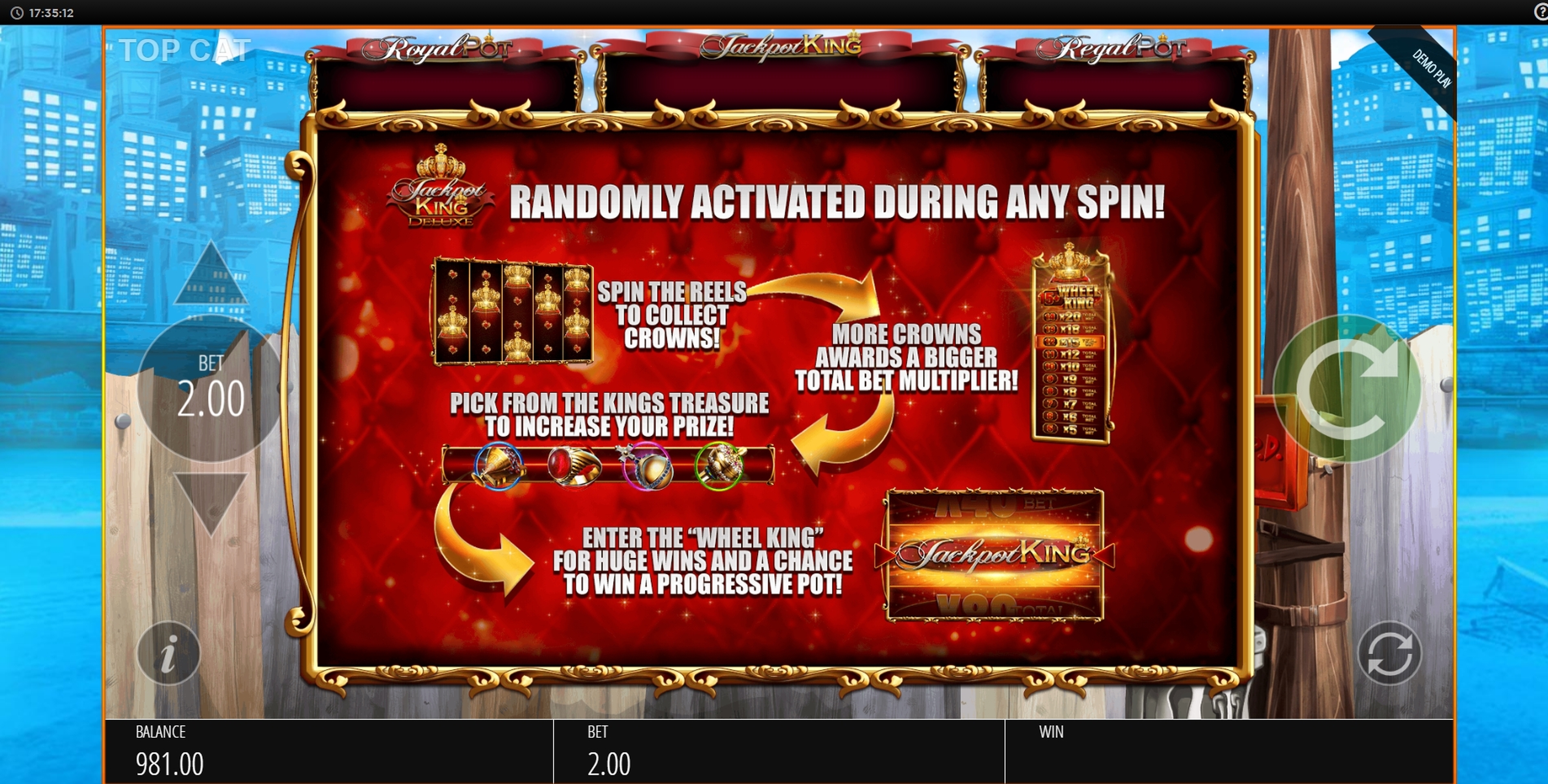 Play Top Cat Free Casino Slot Game by Blueprint Gaming