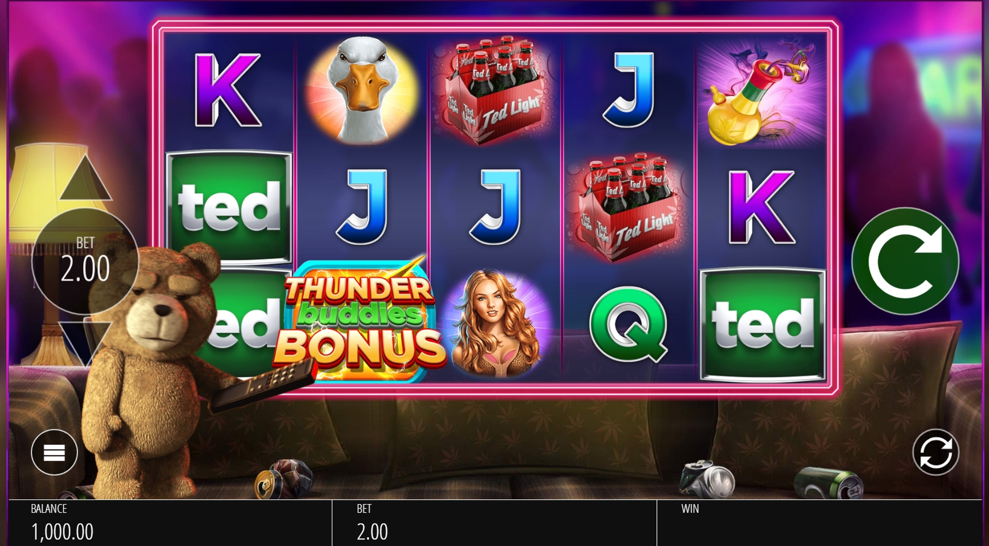 Reels in ted Slot Game by Blueprint Gaming