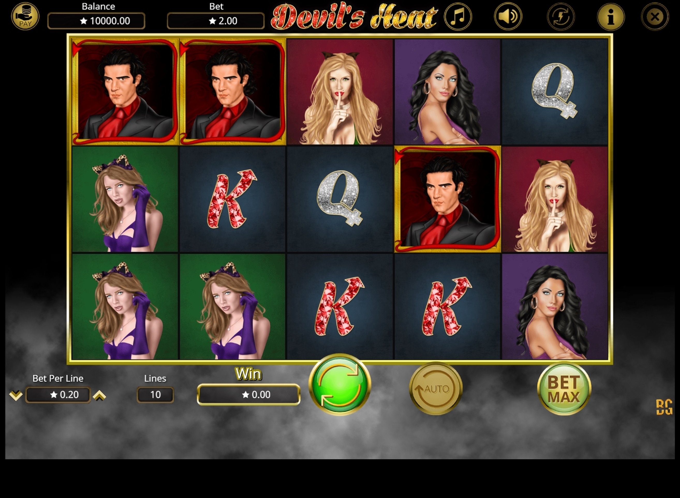 Reels in Devil's Heat Slot Game by Booming Games