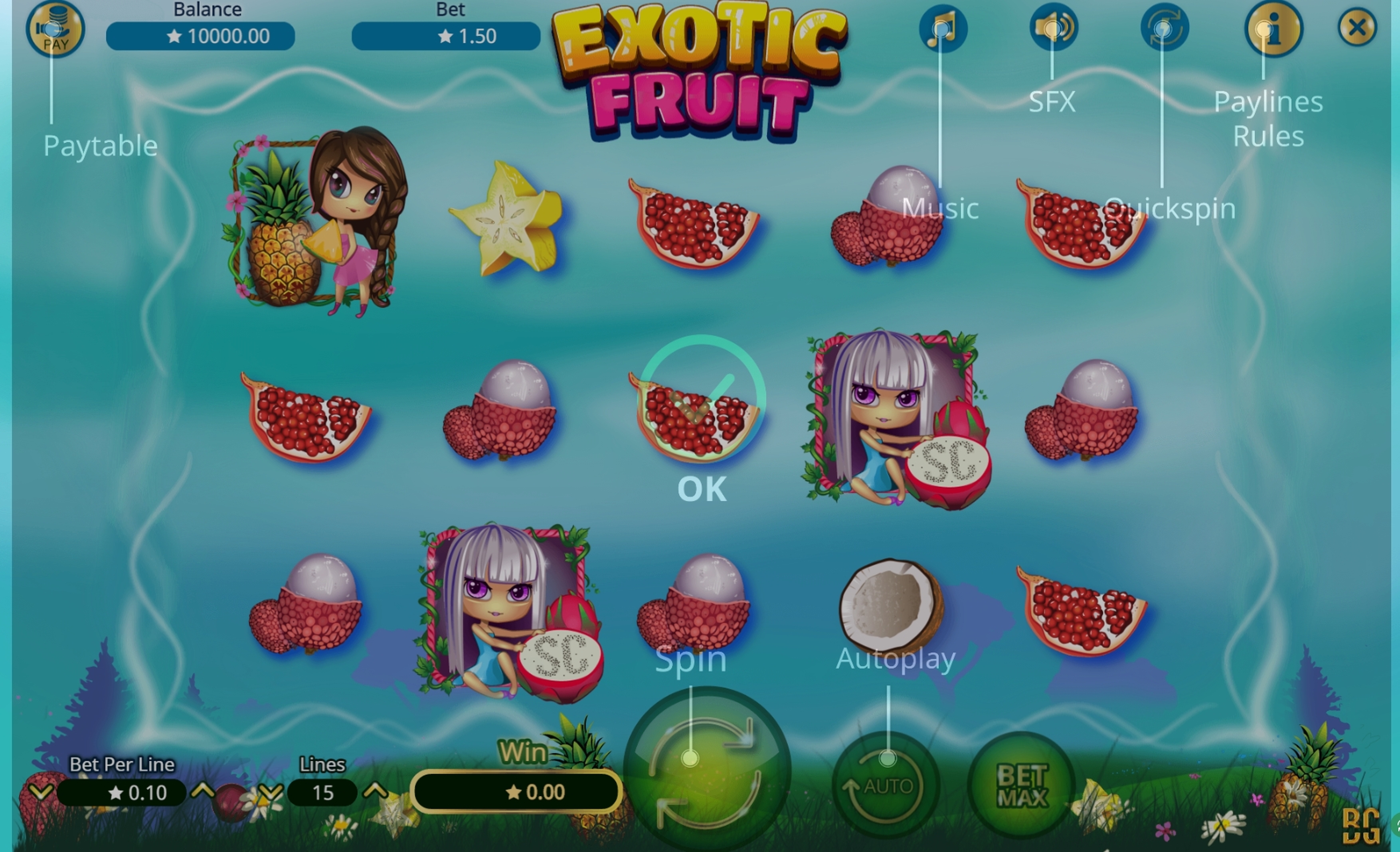 Reels in Exotic Fruit Slot Game by Booming Games