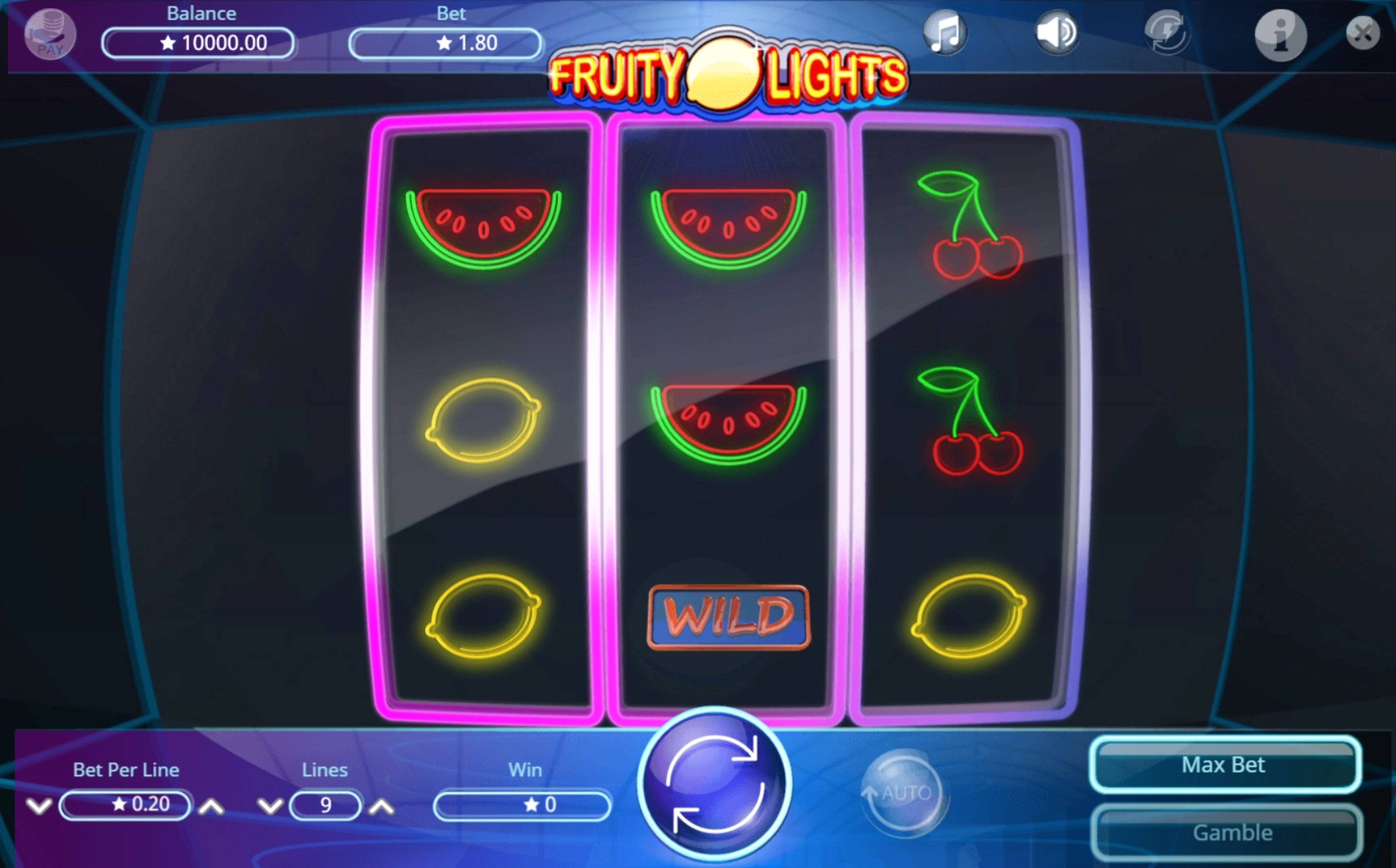 Reels in Fruity Lights Slot Game by Booming Games