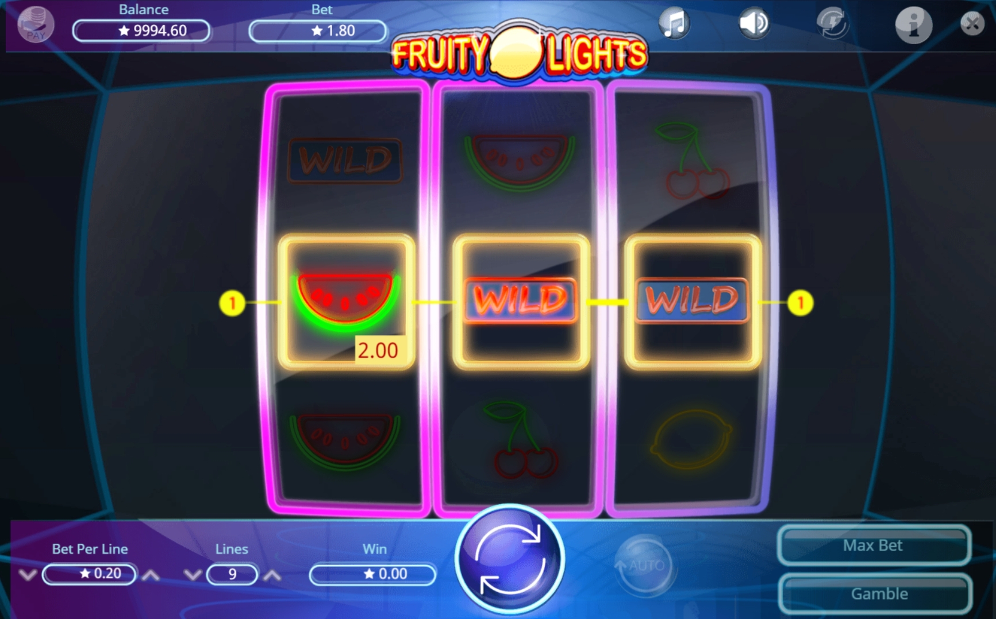 Win Money in Fruity Lights Free Slot Game by Booming Games