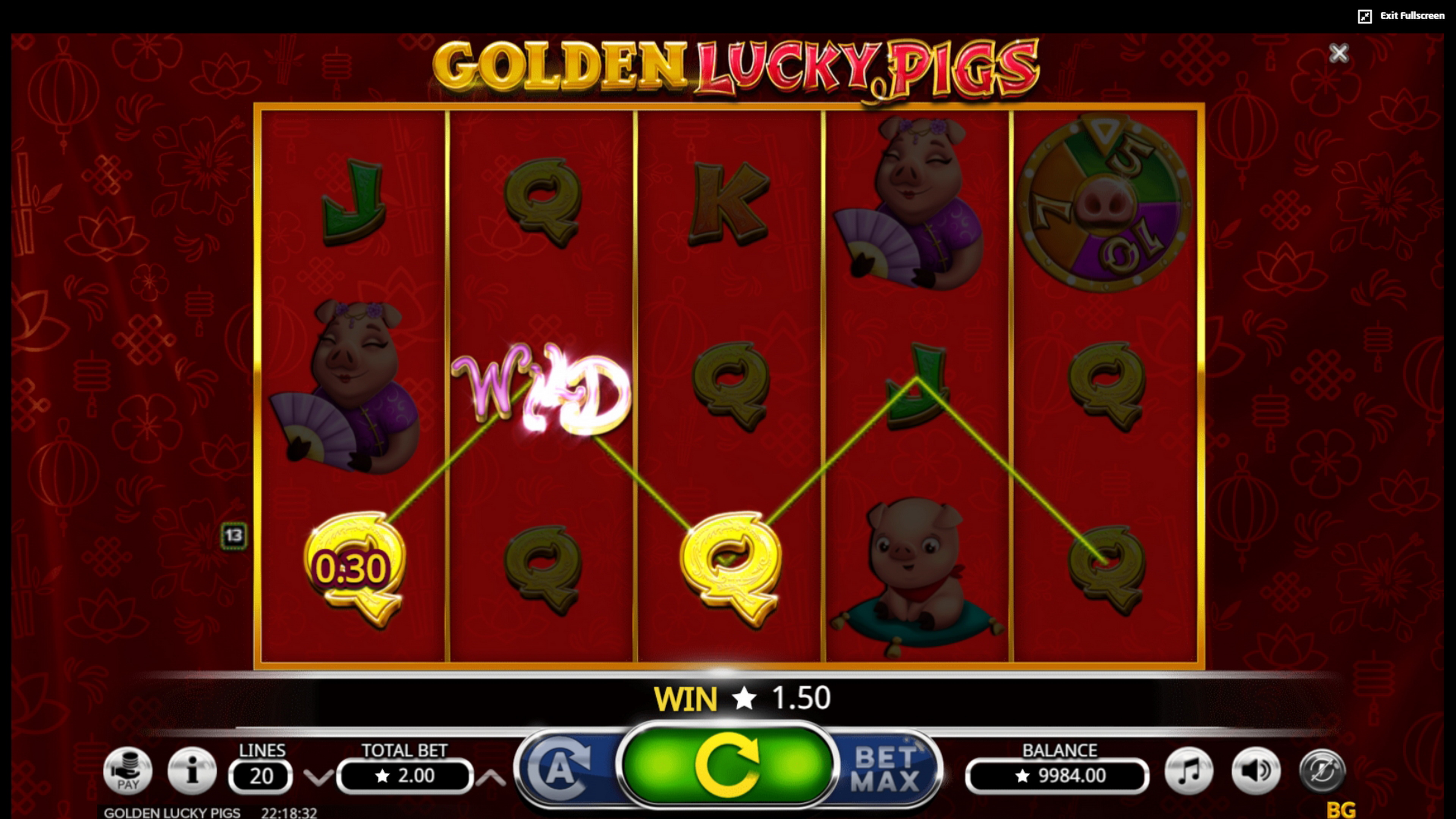 Win Money in Golden Lucky Pigs Free Slot Game by Booming Games