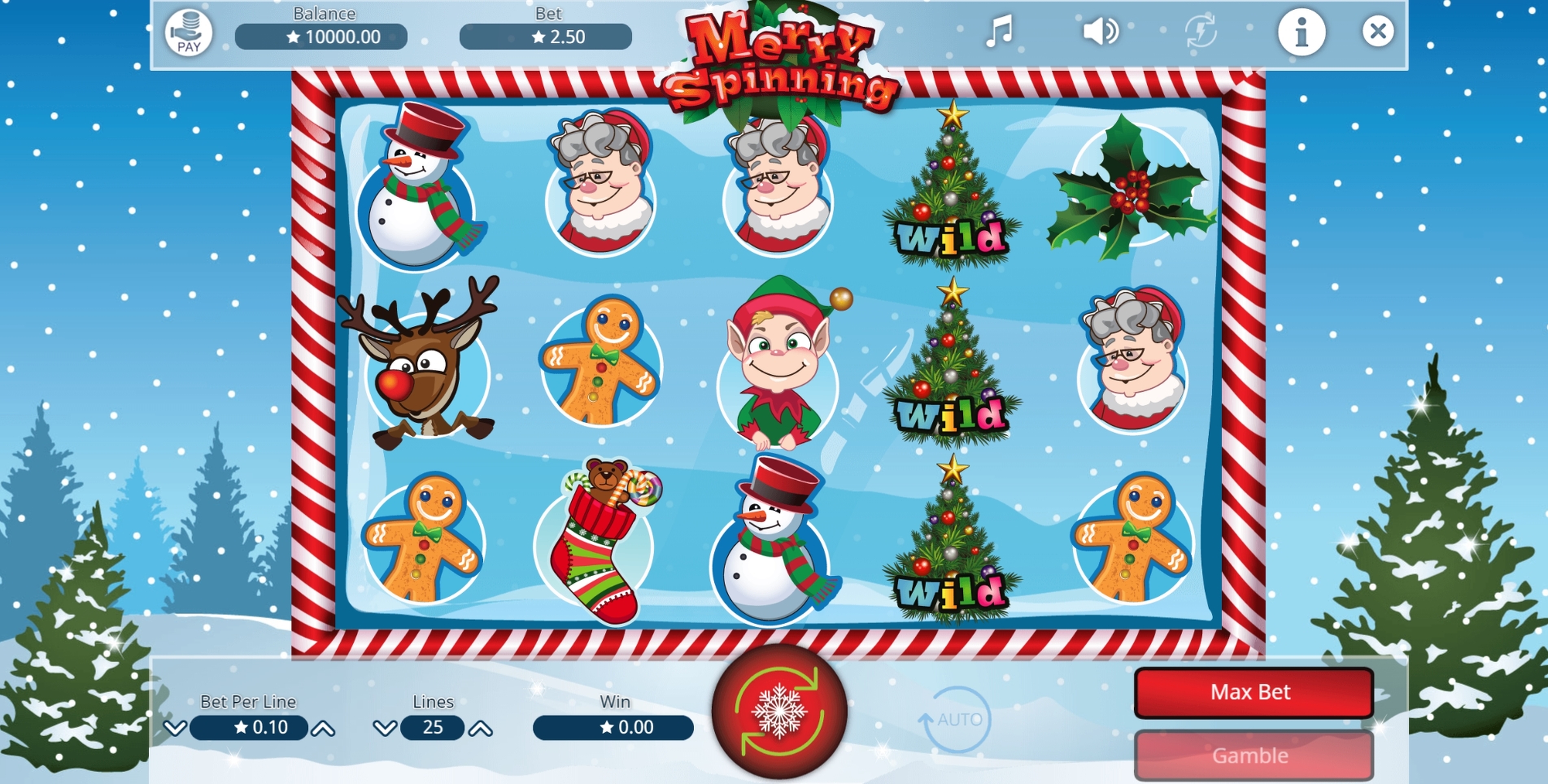 Reels in Merry Spinning Slot Game by Booming Games
