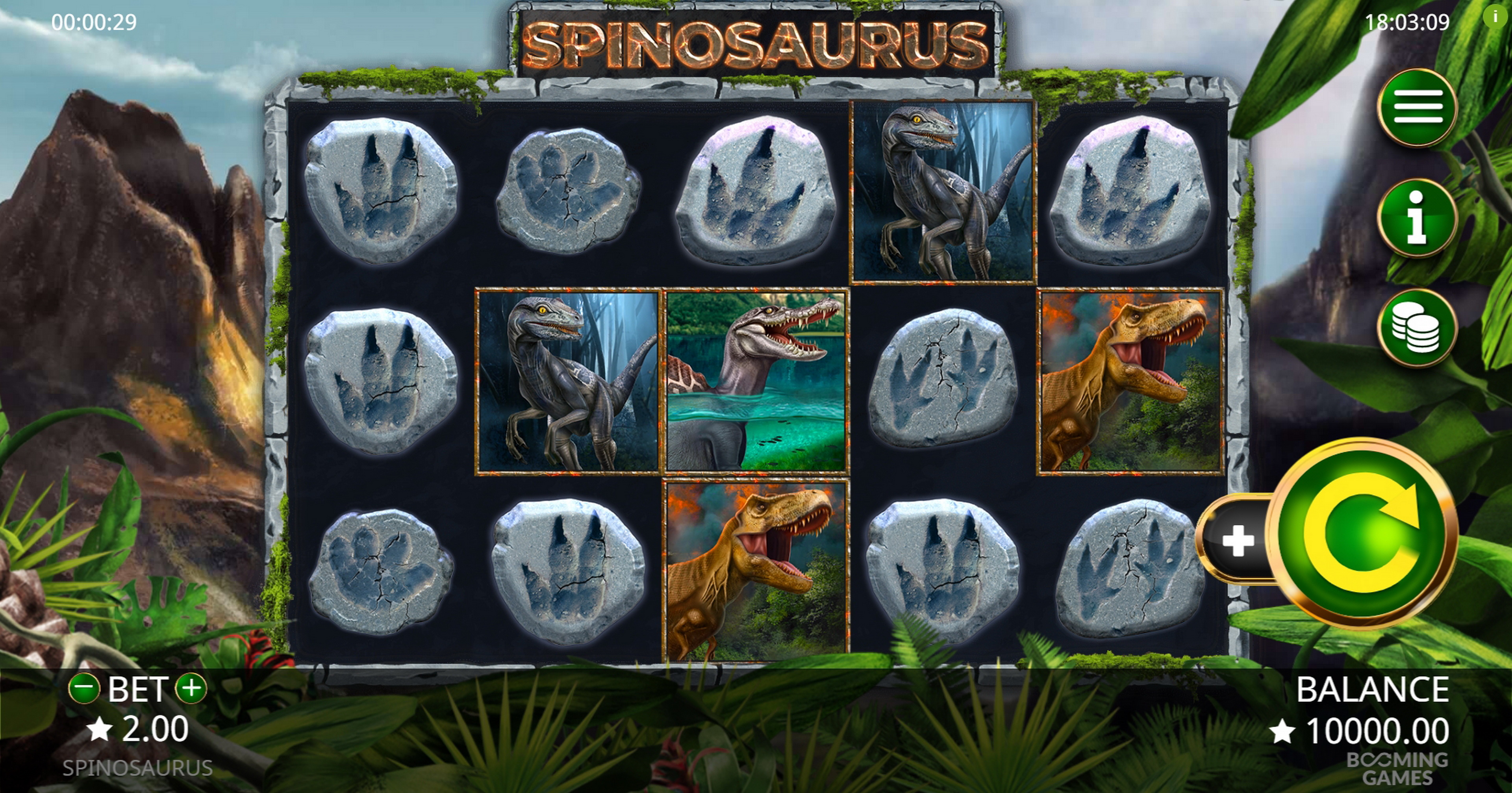 Reels in Spinosaurus Slot Game by Booming Games