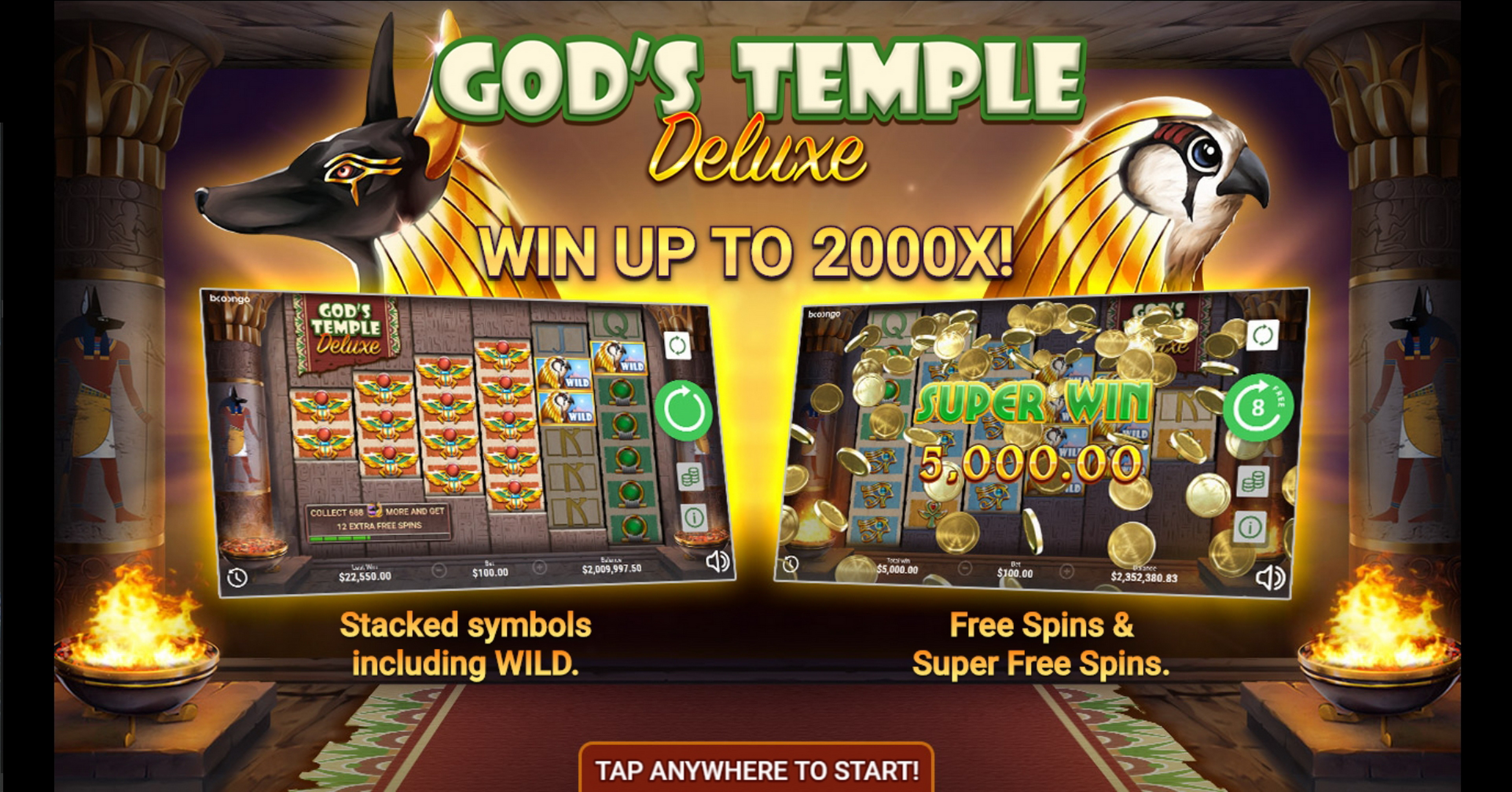 Play God's Temple Deluxe Free Casino Slot Game by Booongo Gaming