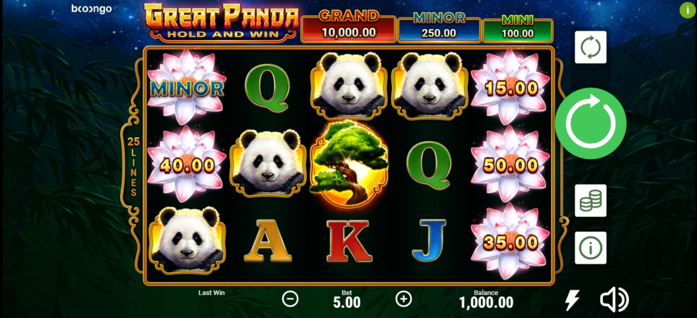 Reels in Great Panda Slot Game by Booongo Gaming