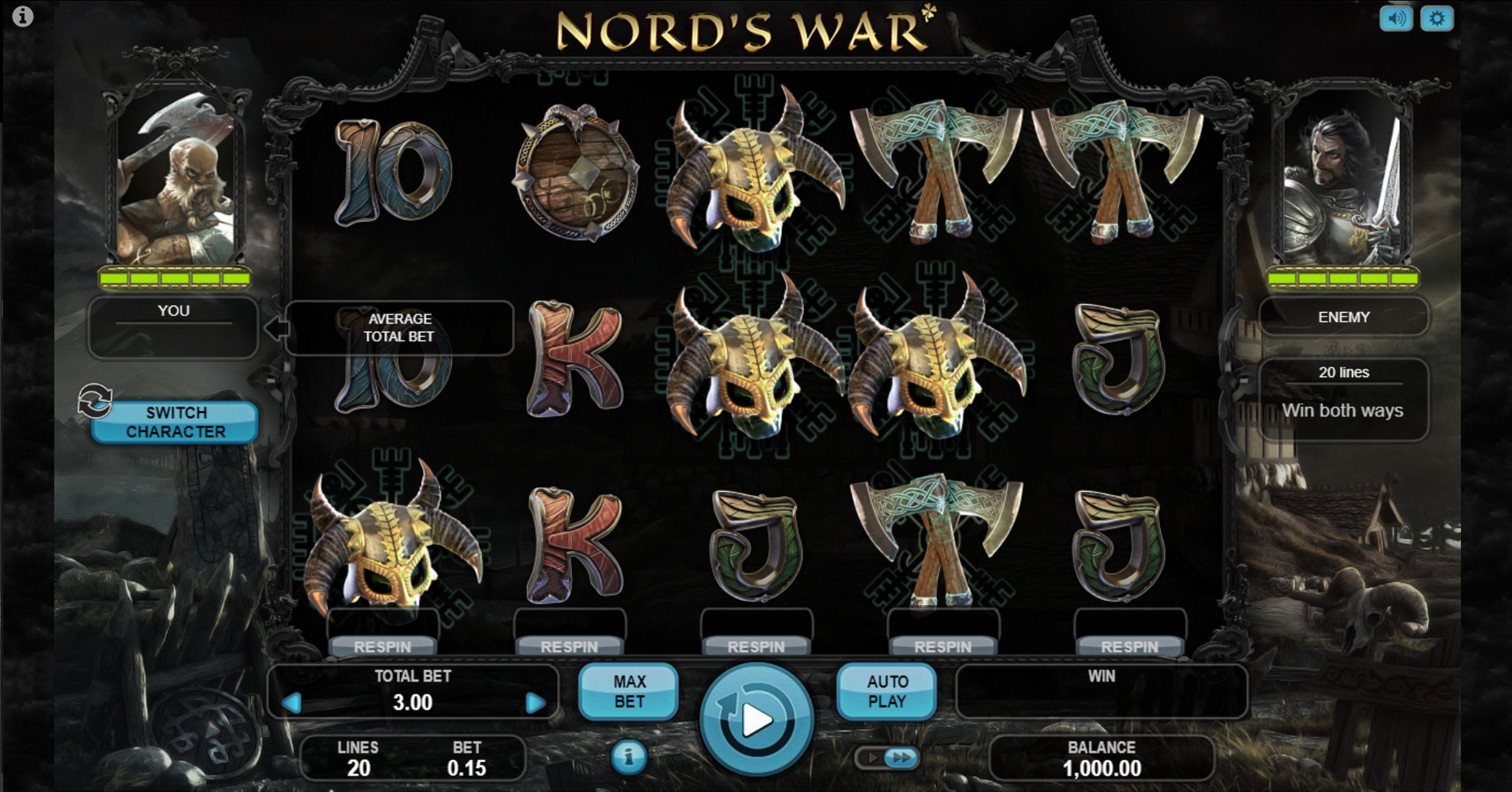 Reels in Nord's War Slot Game by Booongo Gaming