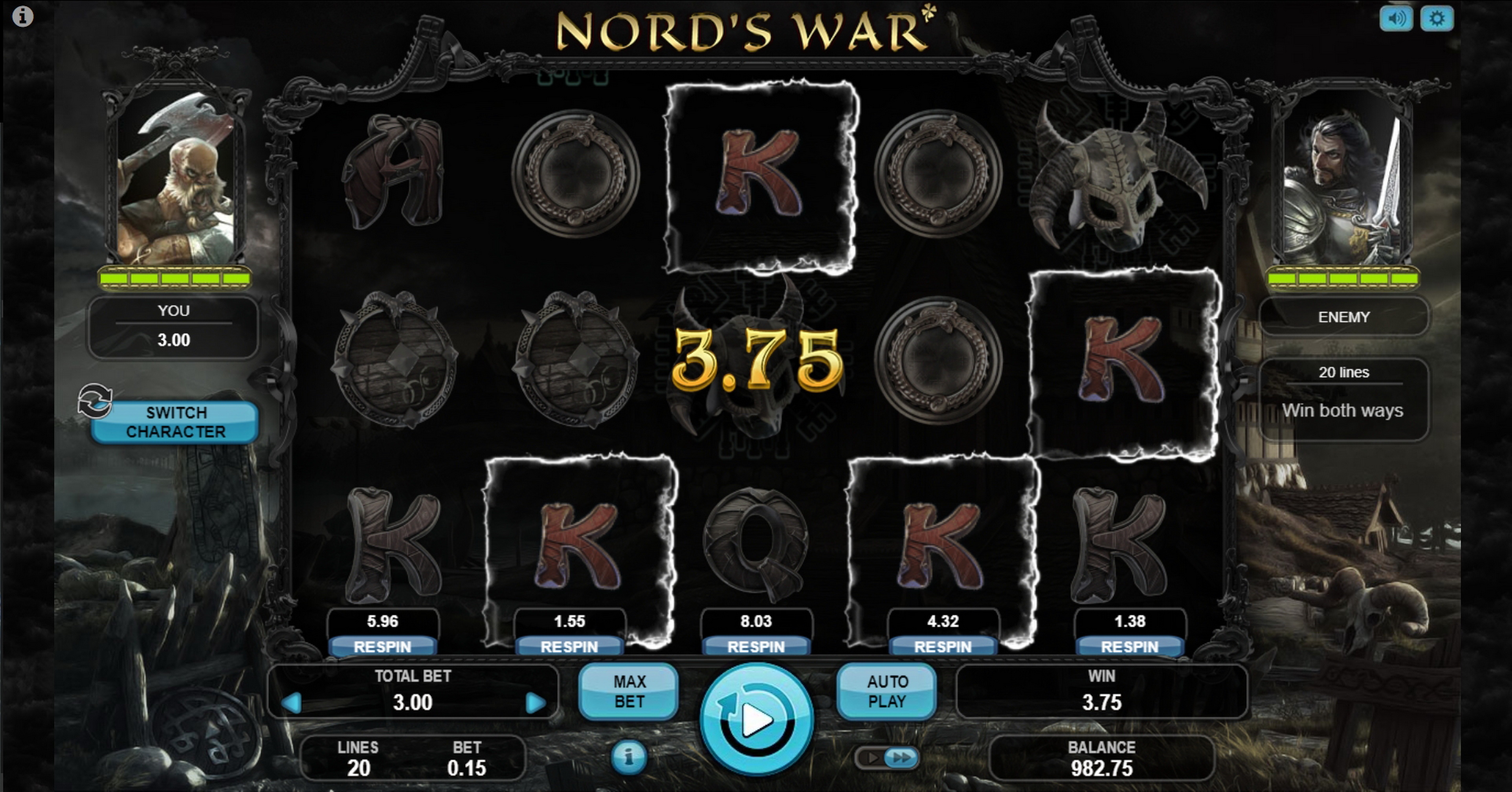 Win Money in Nord's War Free Slot Game by Booongo Gaming
