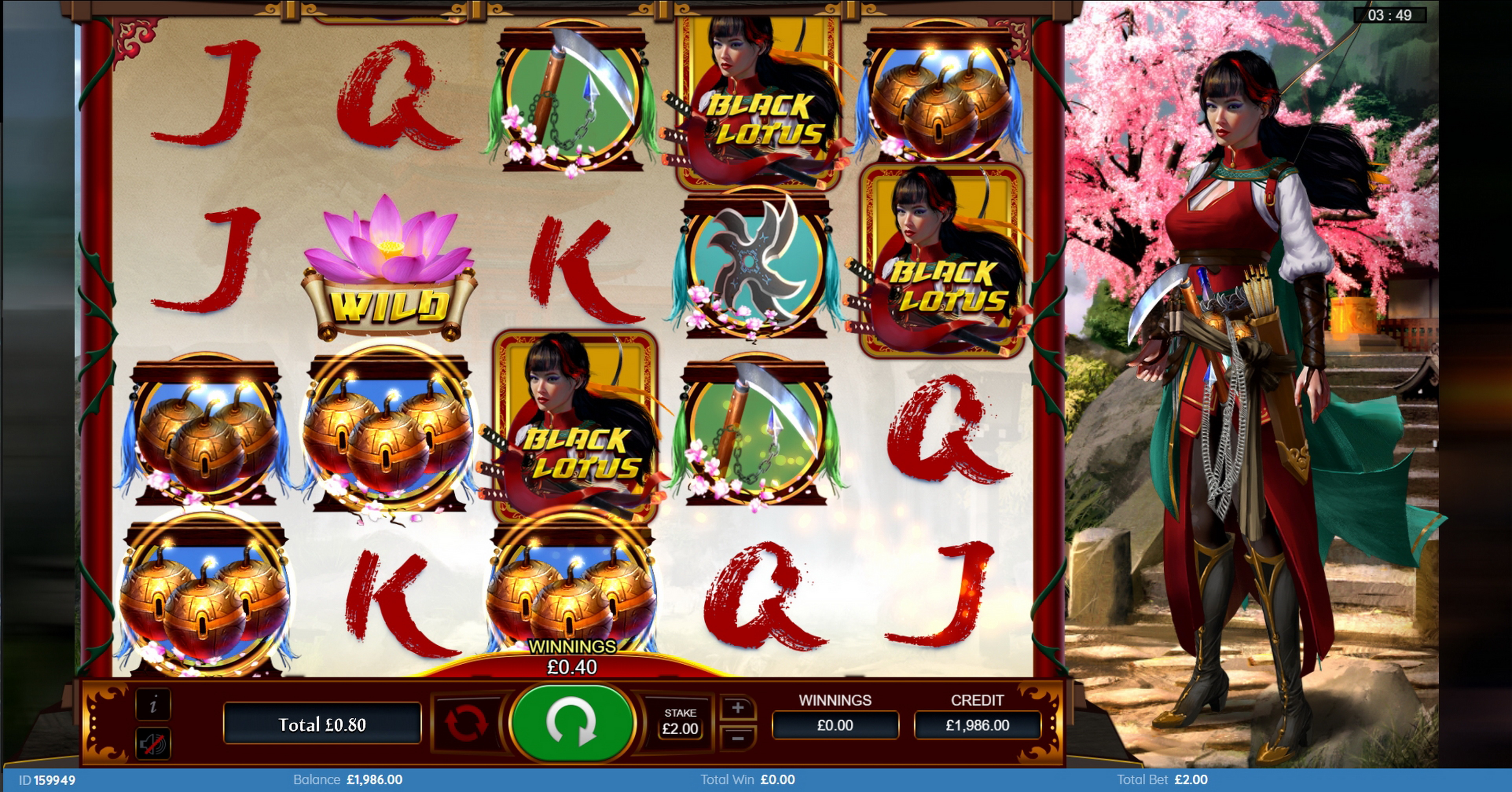 Win Money in Black Lotus Free Slot Game by Bulletproof Games